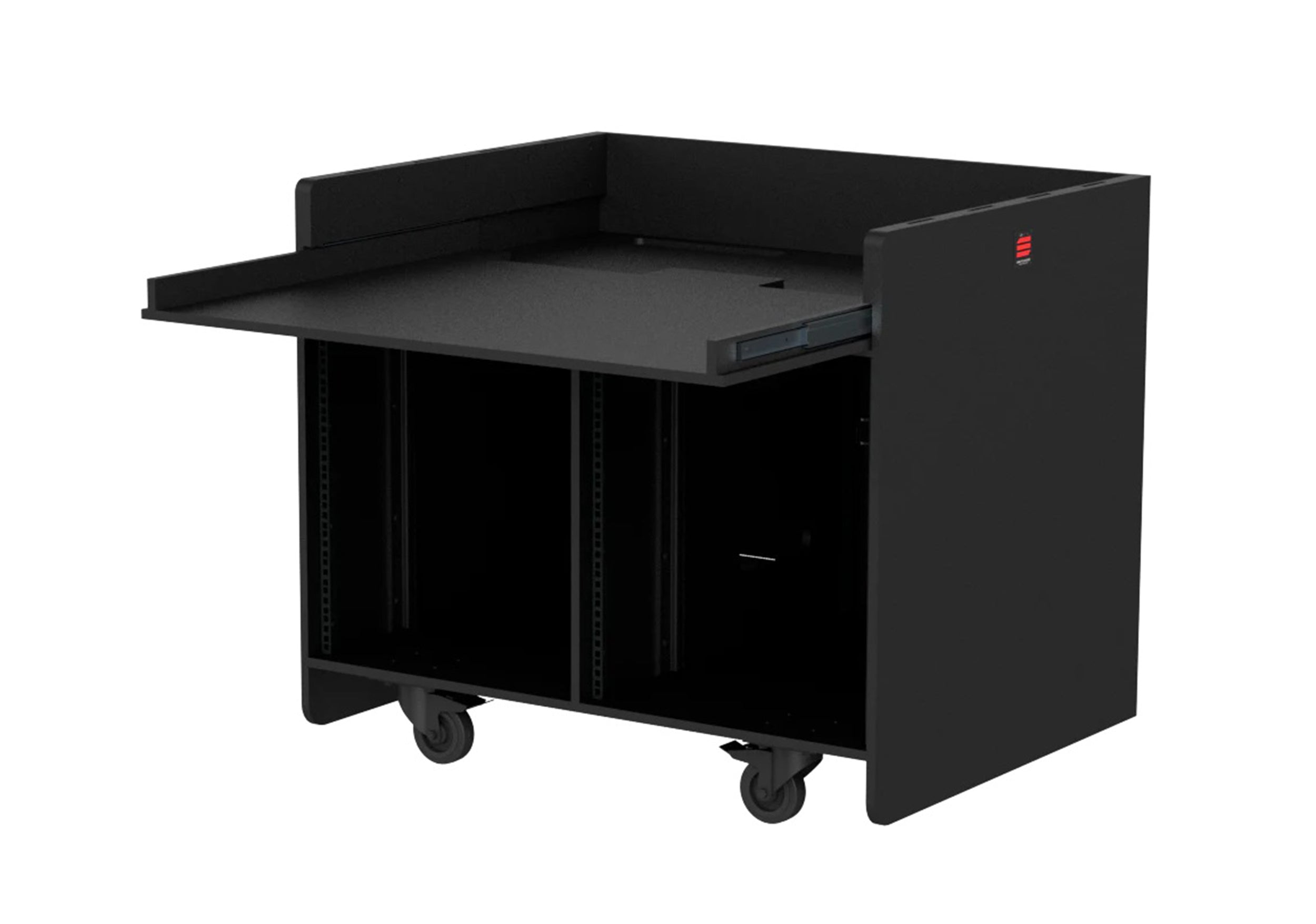 Santosom XSM-2X12U W MENSA Double Wood Regie Rack Case - 12U + 12U by Santosom