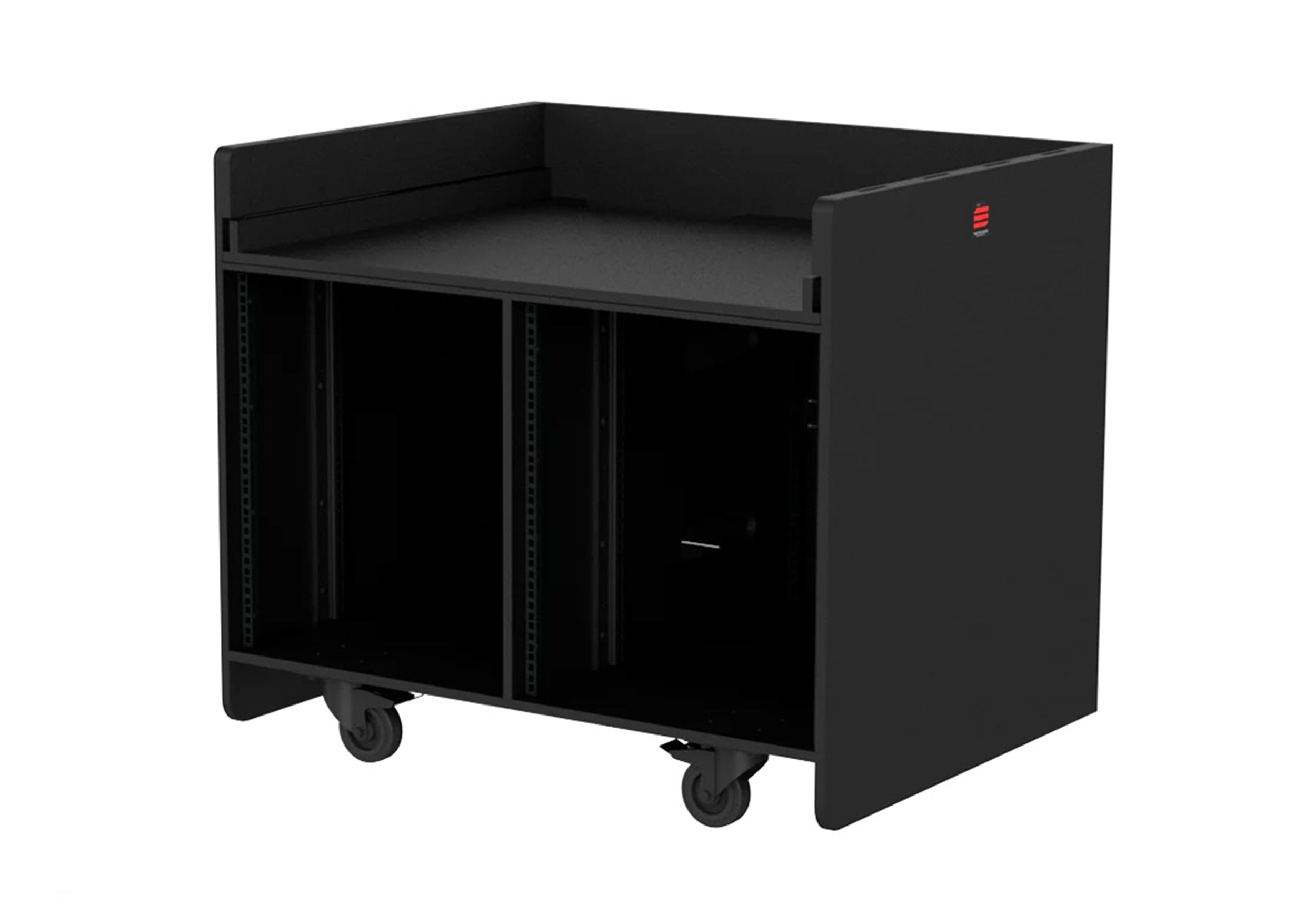 Santosom XSM-2X12U W MENSA Double Wood Regie Rack Case - 12U + 12U by Santosom