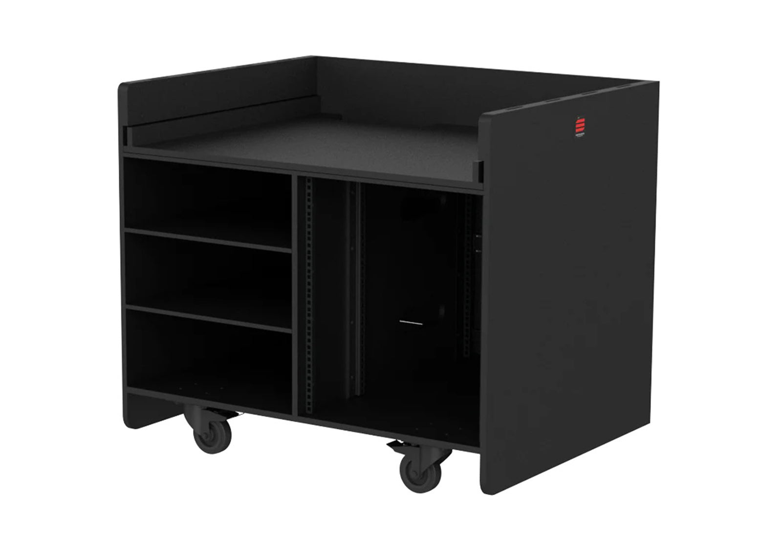 Santosom XSM-2X12U W MENSA Double Wood Regie Rack Case - 12U + 12U by Santosom