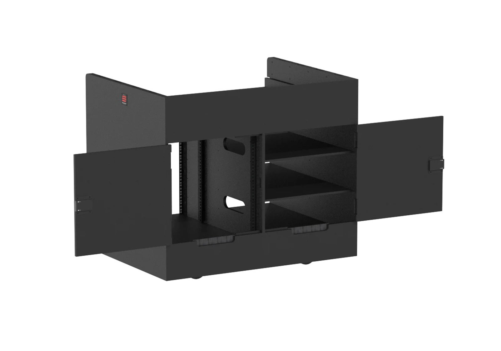 Santosom XSM-2X12U W MENSA Double Wood Regie Rack Case - 12U + 12U by Santosom