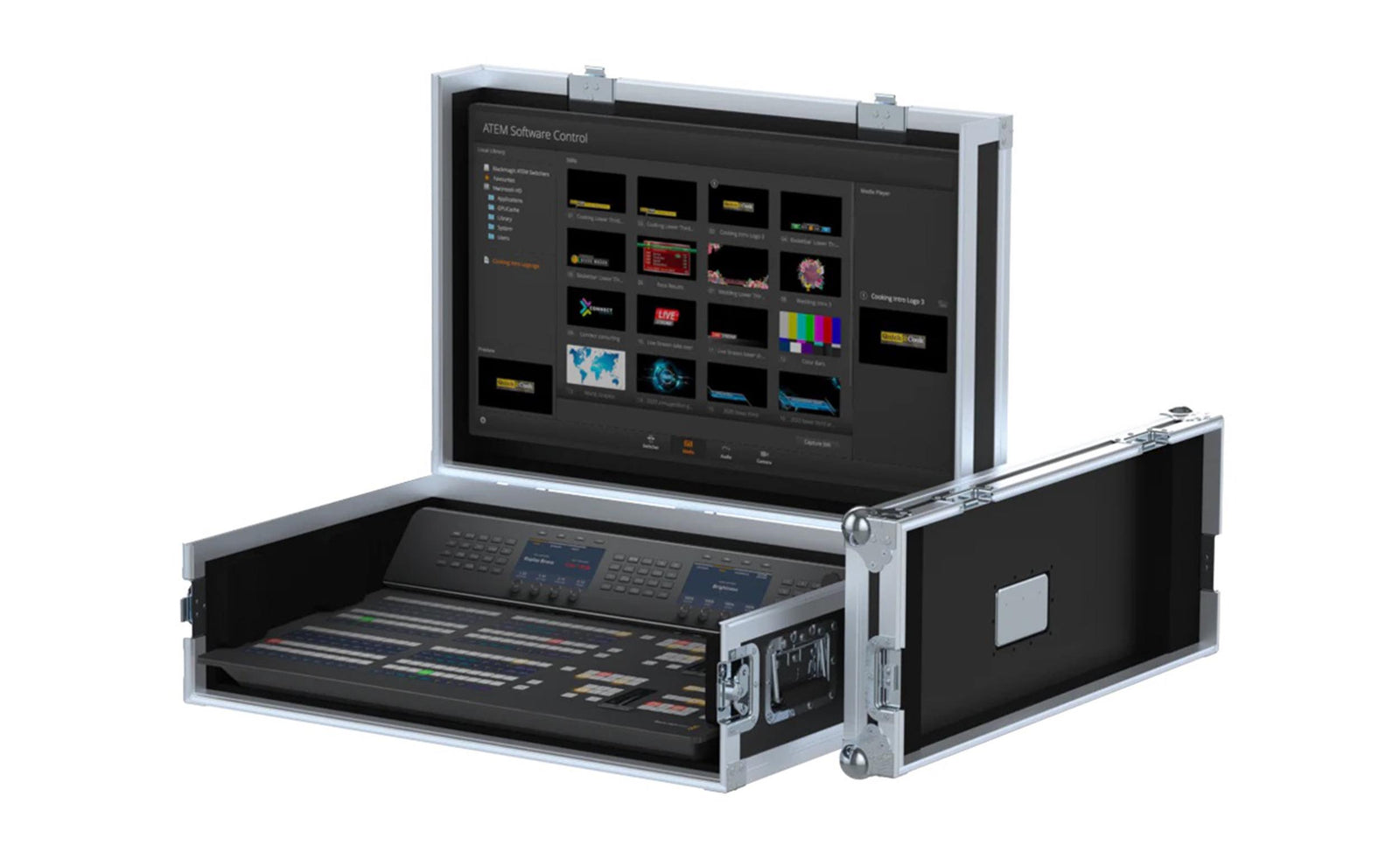 Santosom XSM-AVATEM2ME Flight Case for Blackmagic ATEM 2 M/E Advanced Panel 20 by Santosom