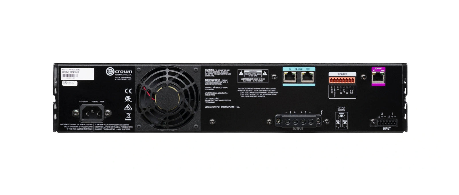 Crown CDI2X300BL 2-Channel Drive Core Series Power Amplifier - 300W by Crown