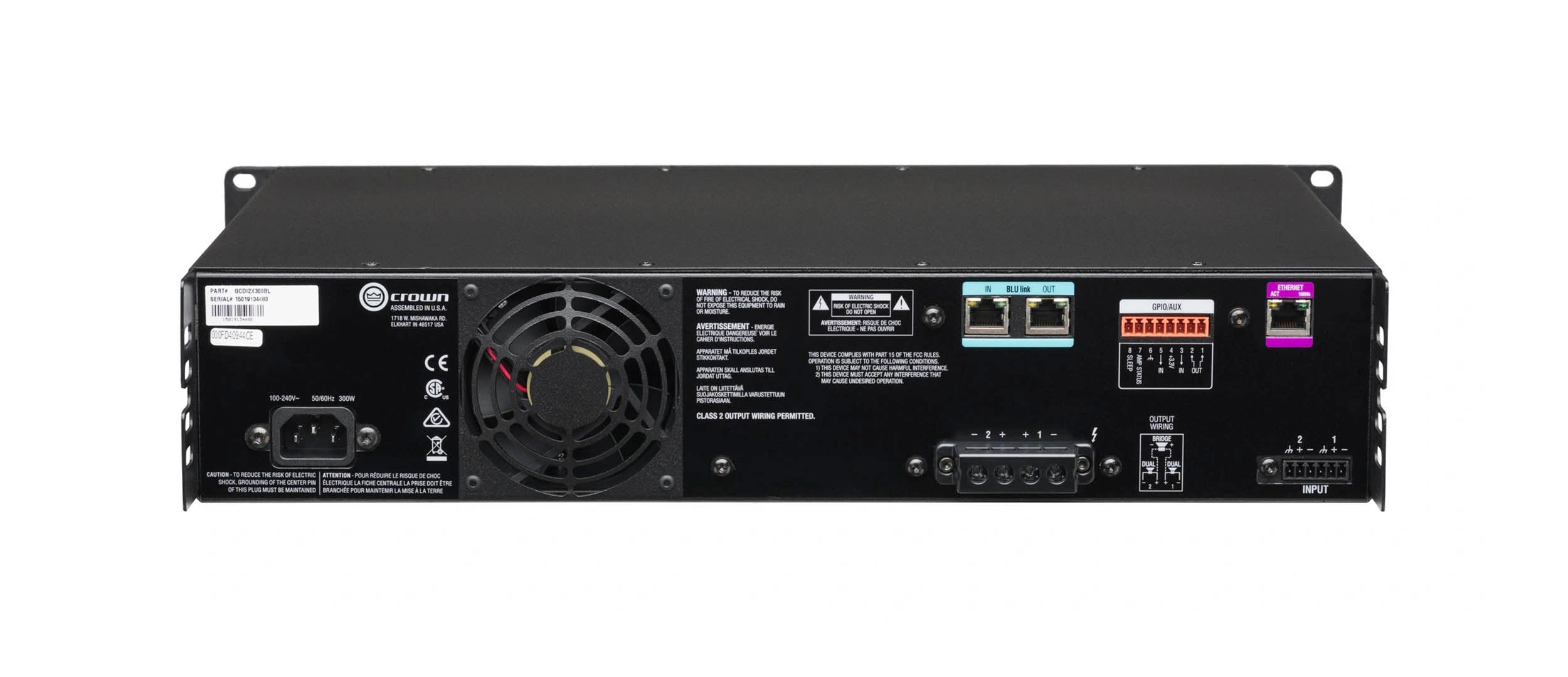 Crown CDI2X300BL 2-Channel Drive Core Series Power Amplifier - 300W by Crown