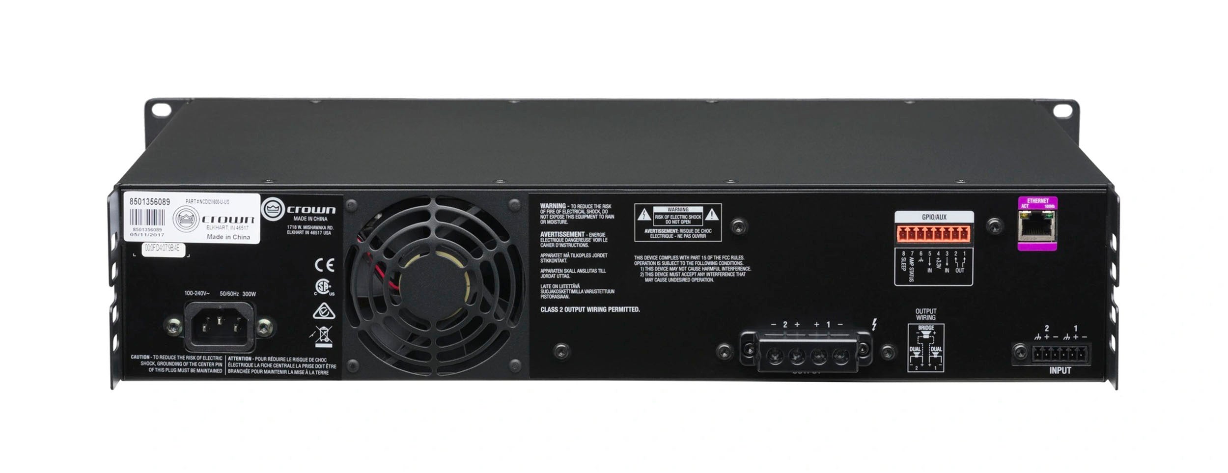 Crown CDI2X600 2-Channel Drive Core Series Power Amplifier - 600W by Crown