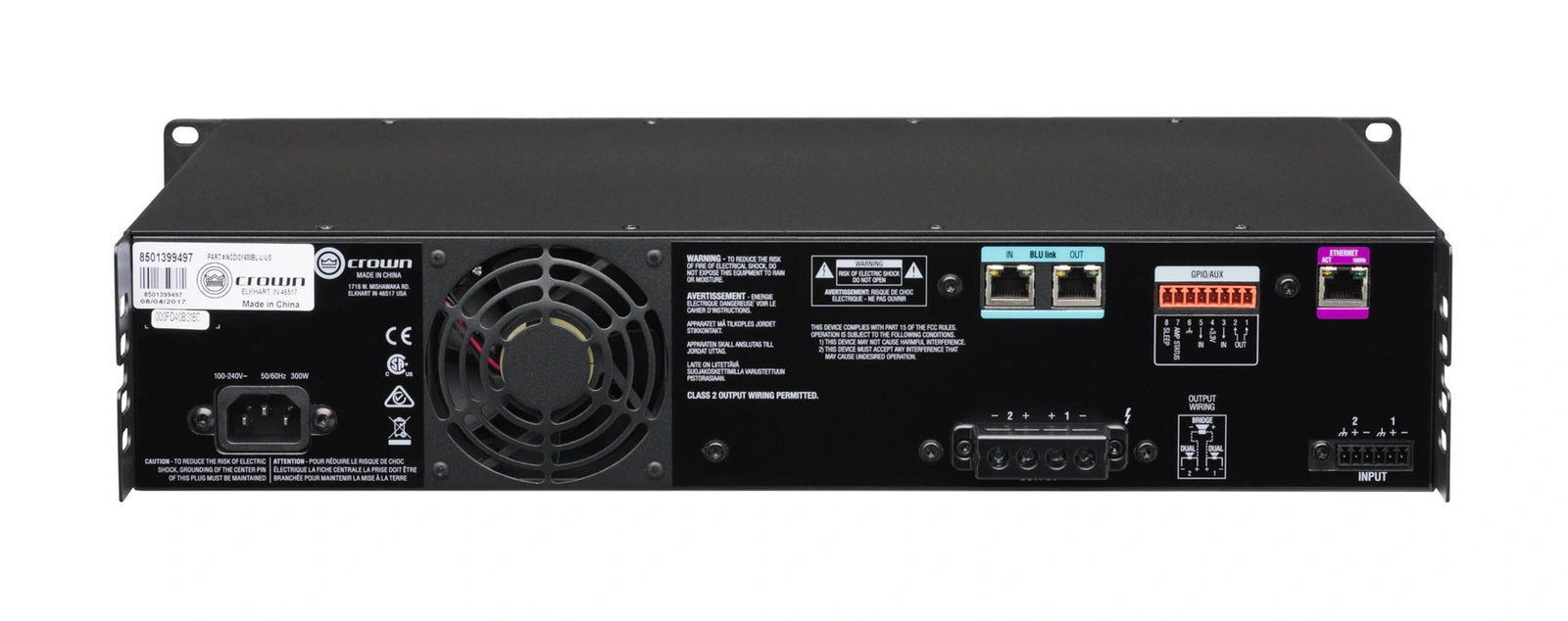 Crown CDI2X600BL 2-Channel Drive Core Series Power Amplifier with BLU link - 600W by Crown