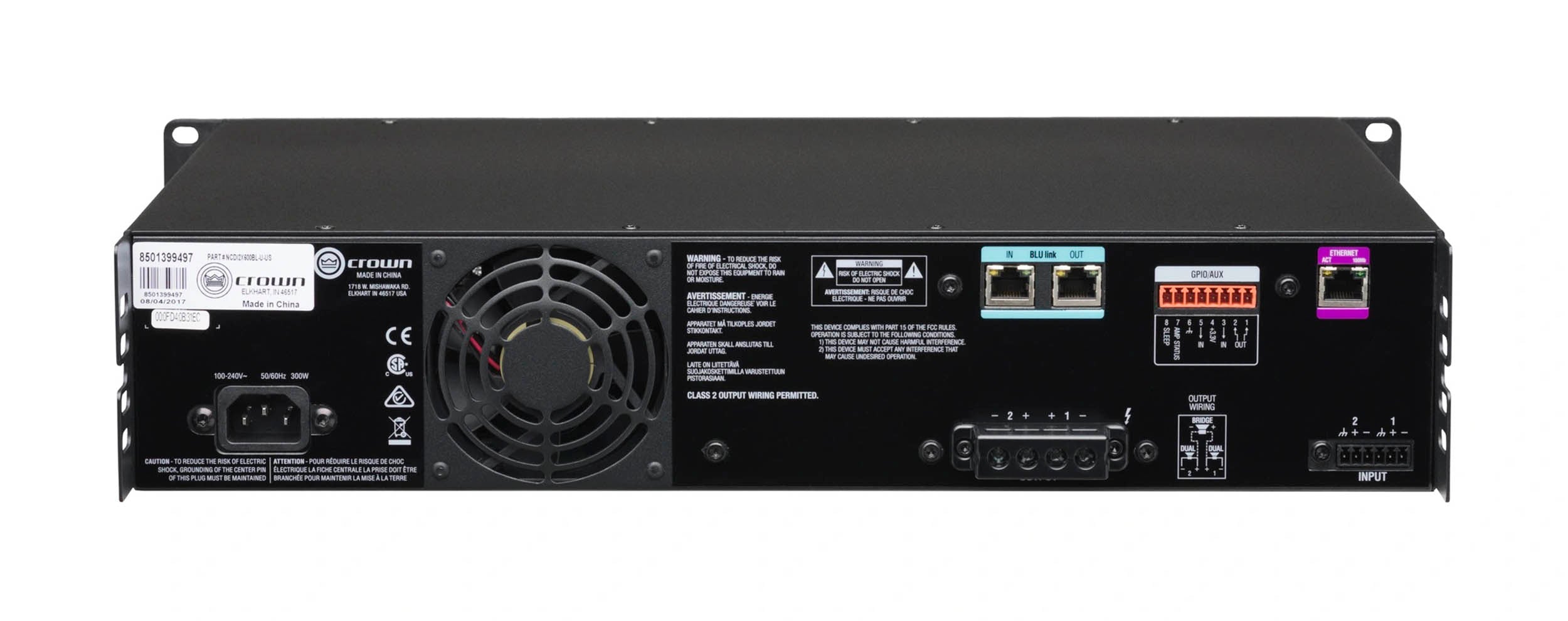 Crown CDI2X600BL 2-Channel Drive Core Series Power Amplifier with BLU link - 600W by Crown