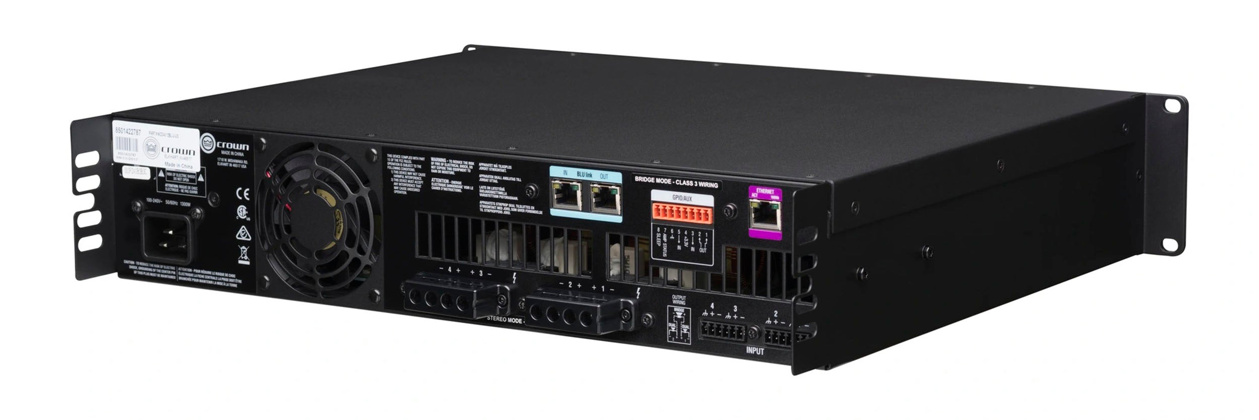 Crown CDI4X1200BL 4-Channel Drive Core Series Power Amplifier with BLU link - 1200 Watt by Crown