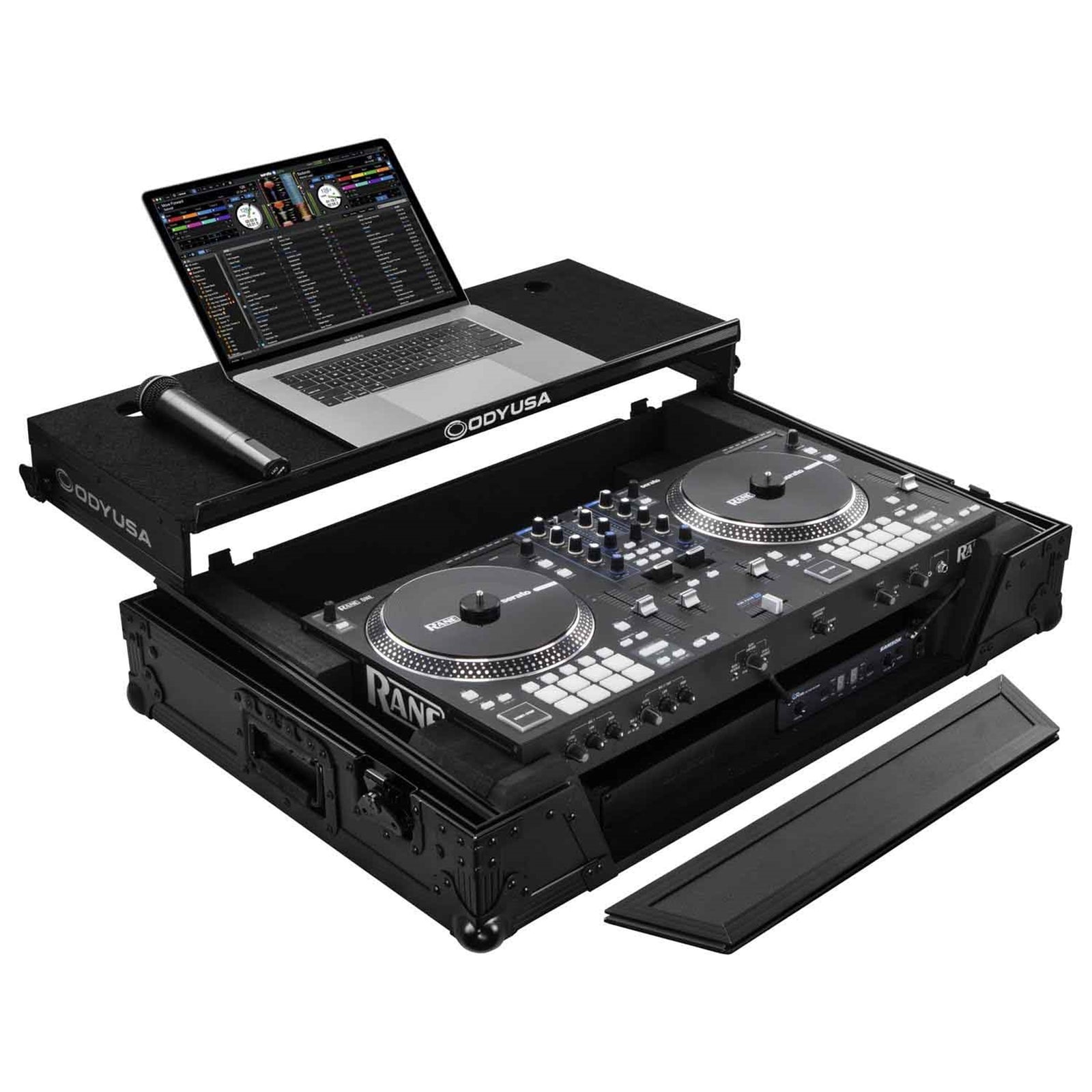 B-Stock: Odyssey FZGSRANEONEW1BL DJ Flight Case for Rane One with 1U Rack Space and Glide Platform - Black by Odyssey