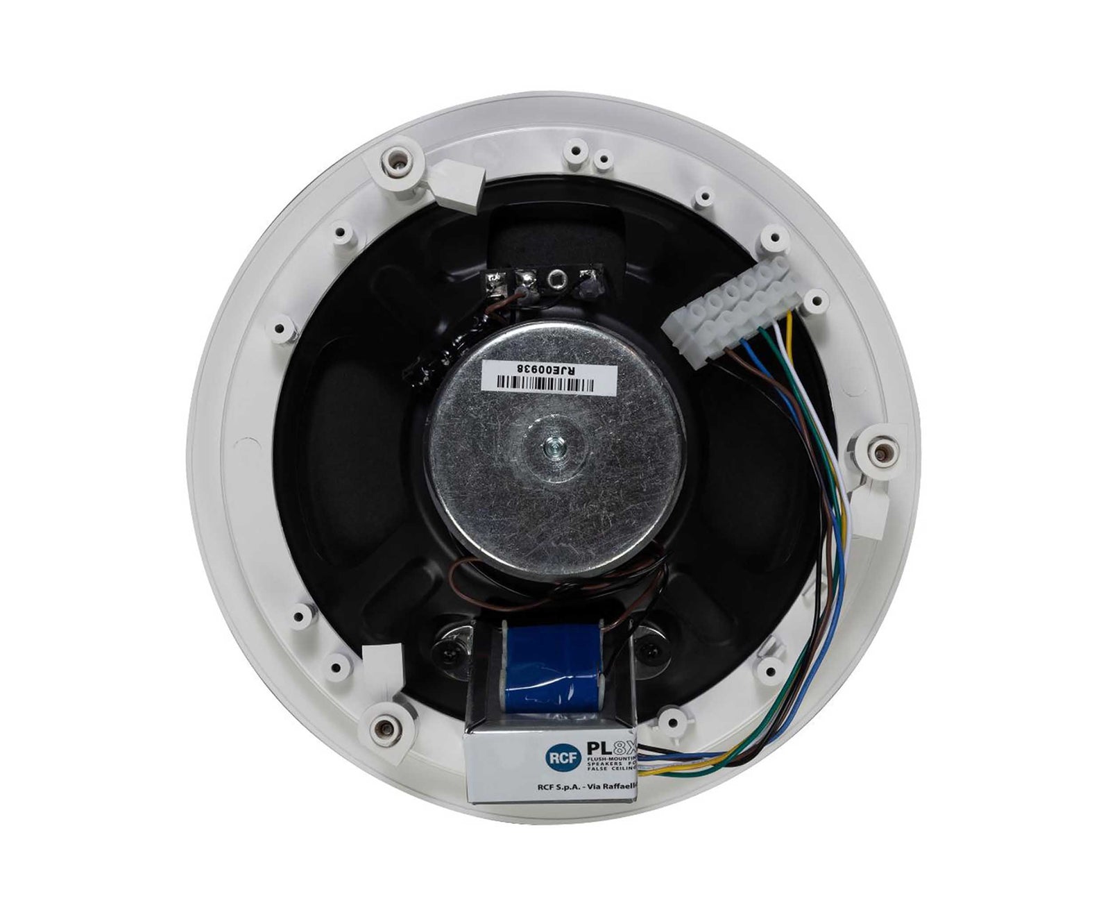 RCF PL8X 2-Way Coaxial Ceiling Passive Speaker with Transformer 8" Woofer, 80W - 70/100V by RCF