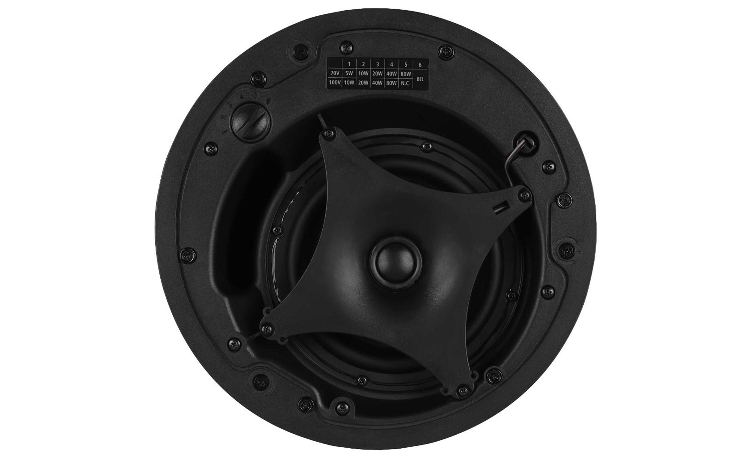 RCF CMR-60T-W 6.5-Inch Two-Way Ceiling Monitor Speaker with Transformer White - 80 Watt by RCF