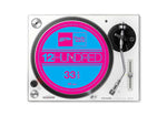 Mixmats 12HUNDRED Pink/Light Blue 12-Inch Turntable Slipmat by Mixmats