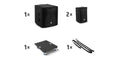 LD Systems D12G4XBAGSET Heavy-Duty Transport Kit with All-in-One Protective Cover and Castor Set. by LD Systems