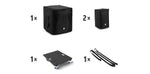 LD Systems D12G4XBAGSET Heavy-Duty Transport Kit with All-in-One Protective Cover and Castor Set. by LD Systems