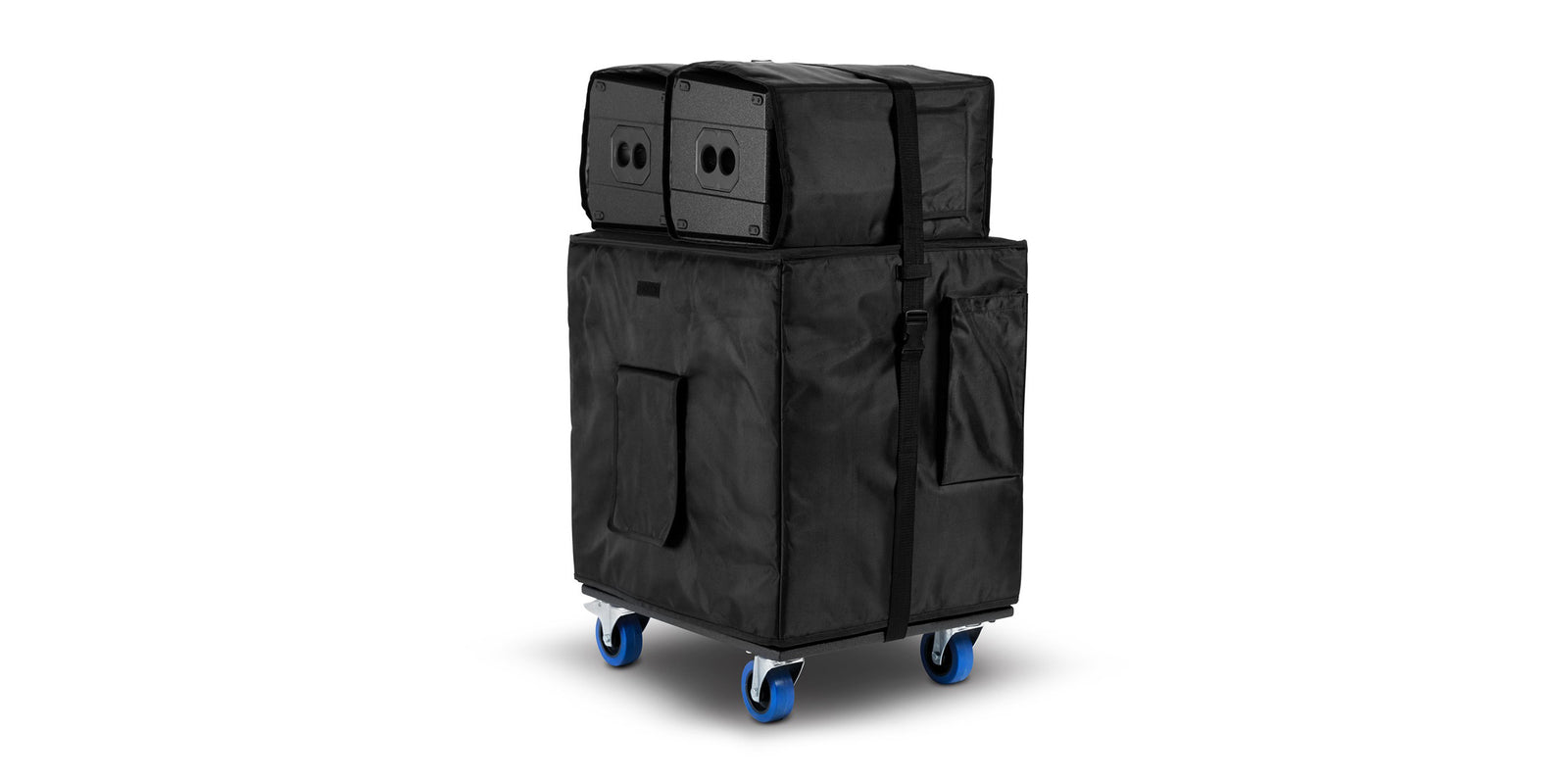 LD Systems D12G4XBAGSET Heavy-Duty Transport Kit with All-in-One Protective Cover and Castor Set. by LD Systems