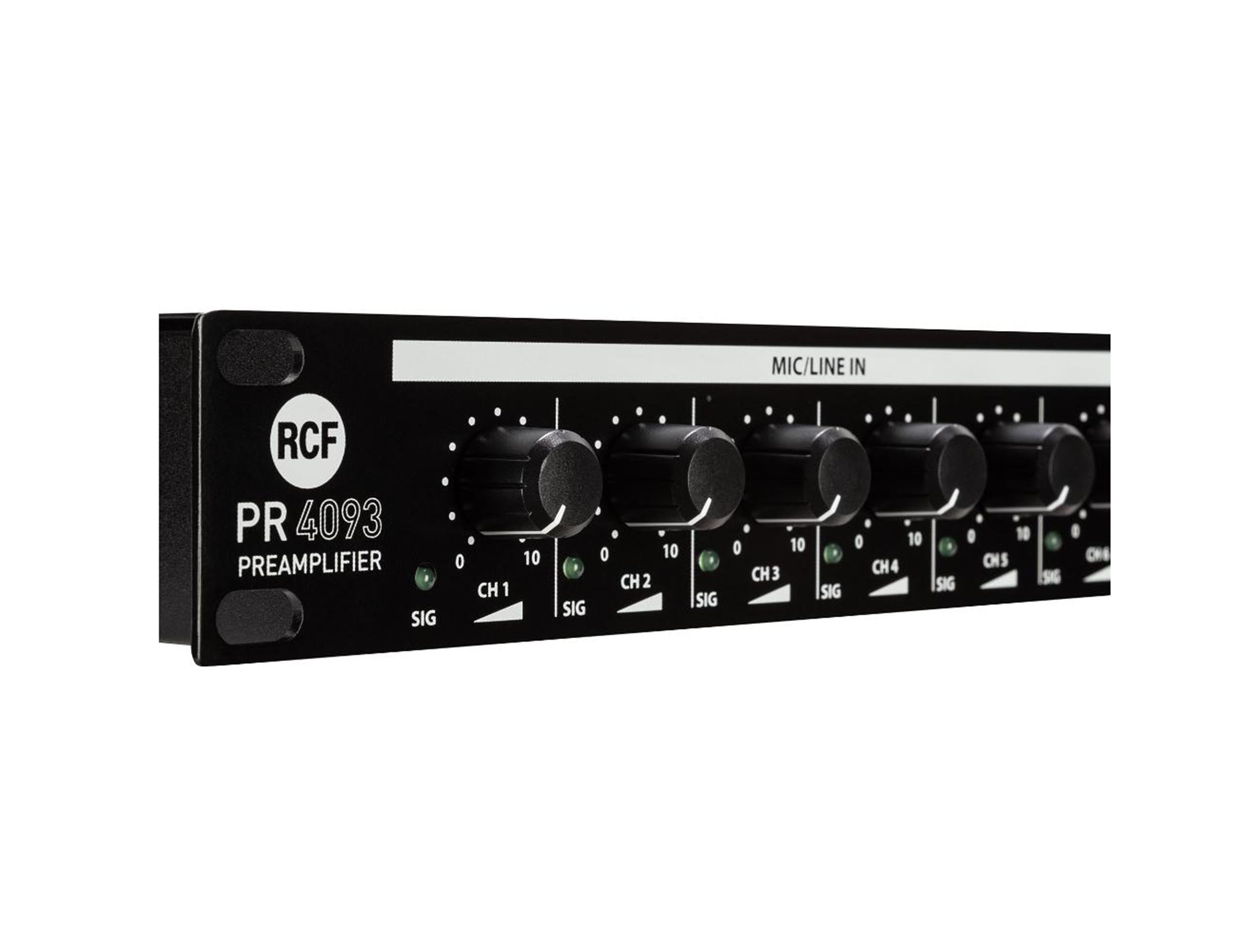 RCF PR 4093  Professional Preamplifier With 9-Inputs and 3-Outputs - Black by RCF