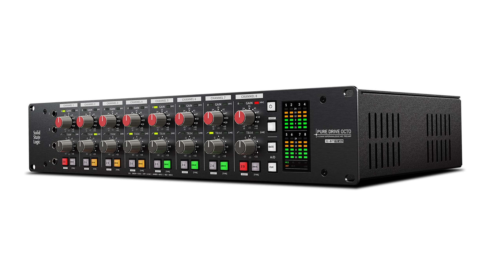 Solid State Logic PURE DRIVE OCTO Microphone Preamplifier with Triple Drive Modes by SSL