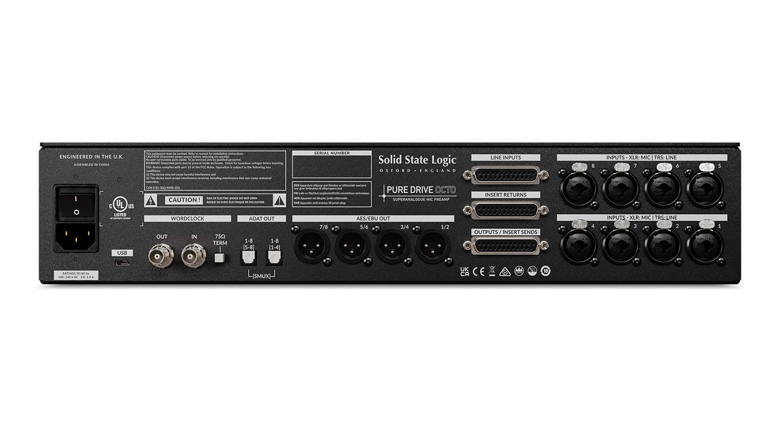 Solid State Logic PURE DRIVE OCTO Microphone Preamplifier with Triple Drive Modes by SSL