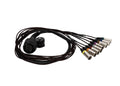 RCF CBL LKS 25-2 FANOUT Multipin Cable with LK25 Female to 8× XLR Male Connector - 2 M by RCF