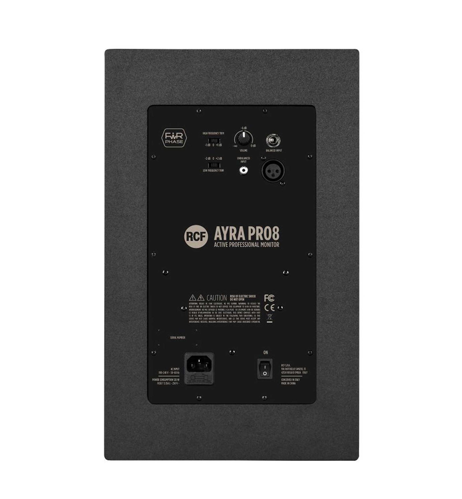 RCF AYRA PRO8 Professional Active Two-Way Studio Monitor with 8-Inch Woofer - Black by RCF