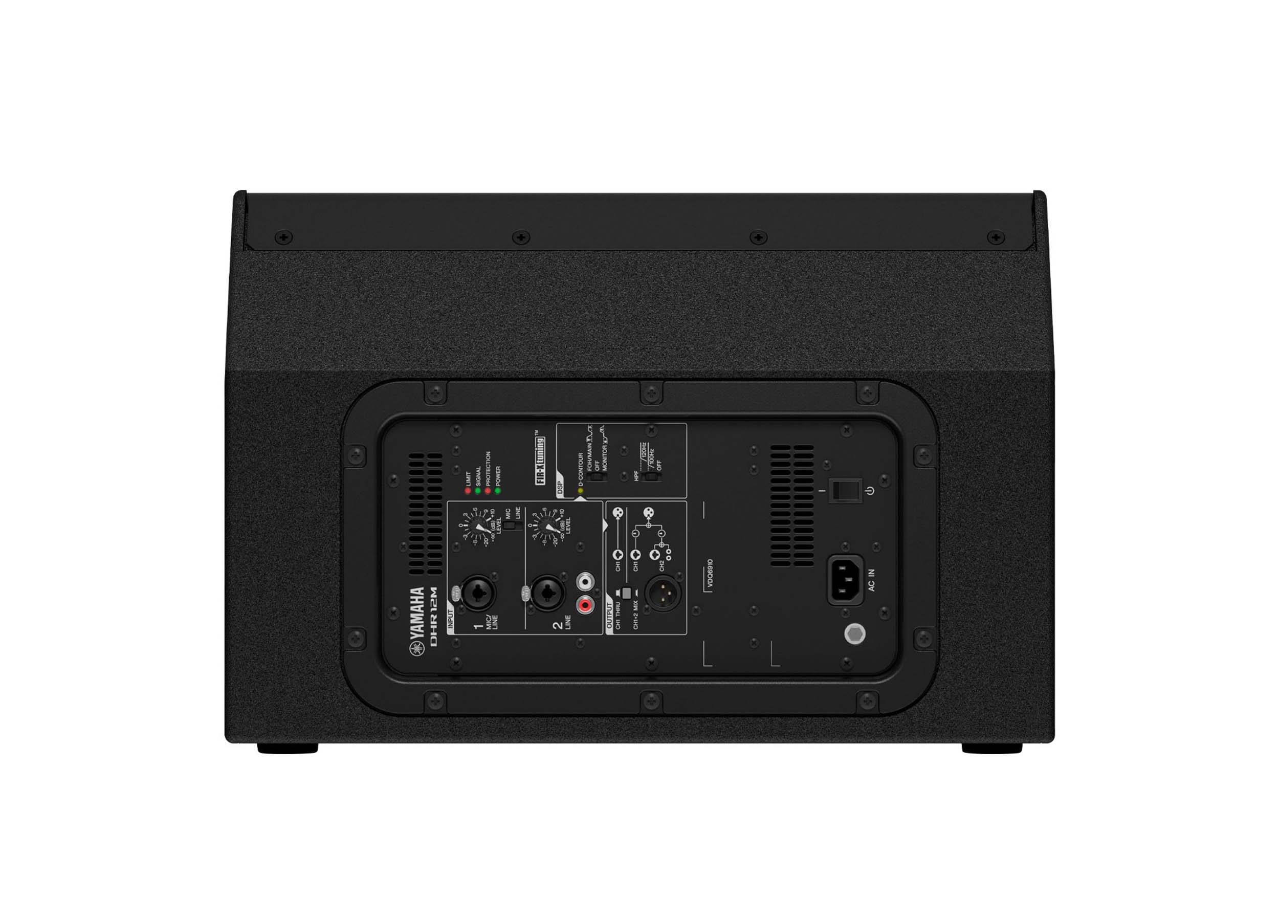 Yamaha DHR12M 12" Coaxial Powered Floor Monitor LoudSpeaker - 1000W Bi-Amp
