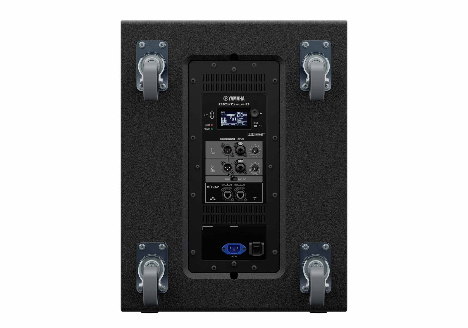 Yamaha DXS15XLF-D 15" Two-Way Powered Subwoofer, Dante Equipped by Yamaha