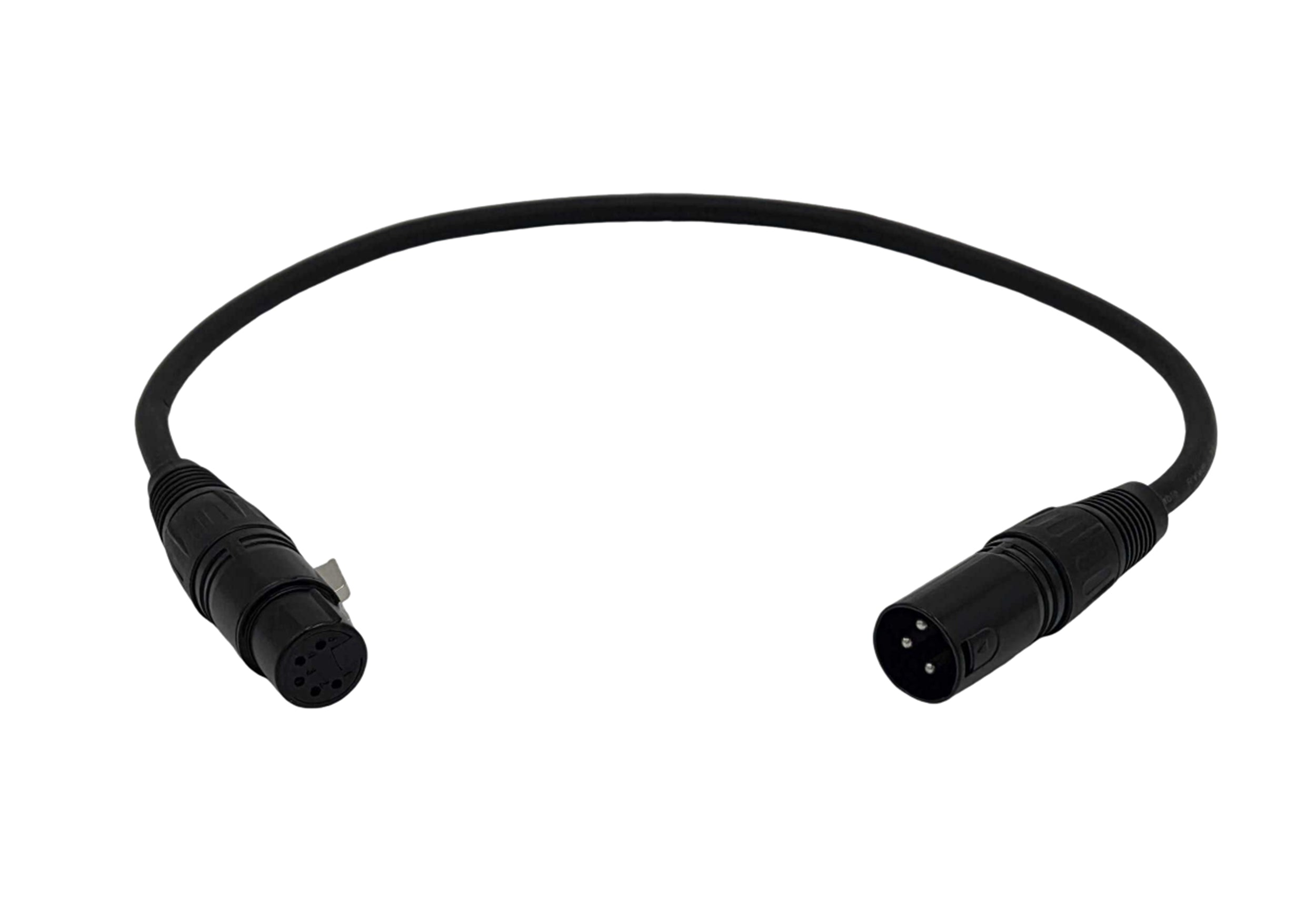 Bauer DMX 3 Pin Male to 5 Pin Female 1.6' FT by Bauer