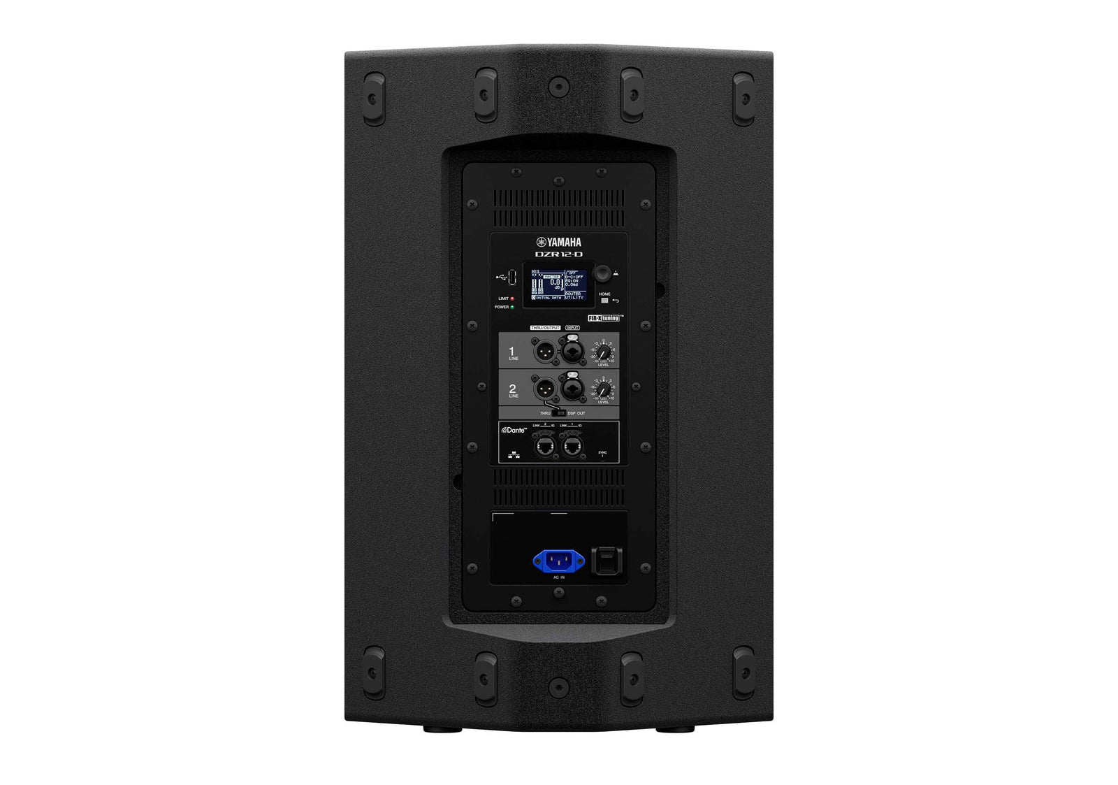 Yamaha DZR12-D 12" Two-Way Powered LoudSpeaker, Dante Equipped - Black by Yamaha