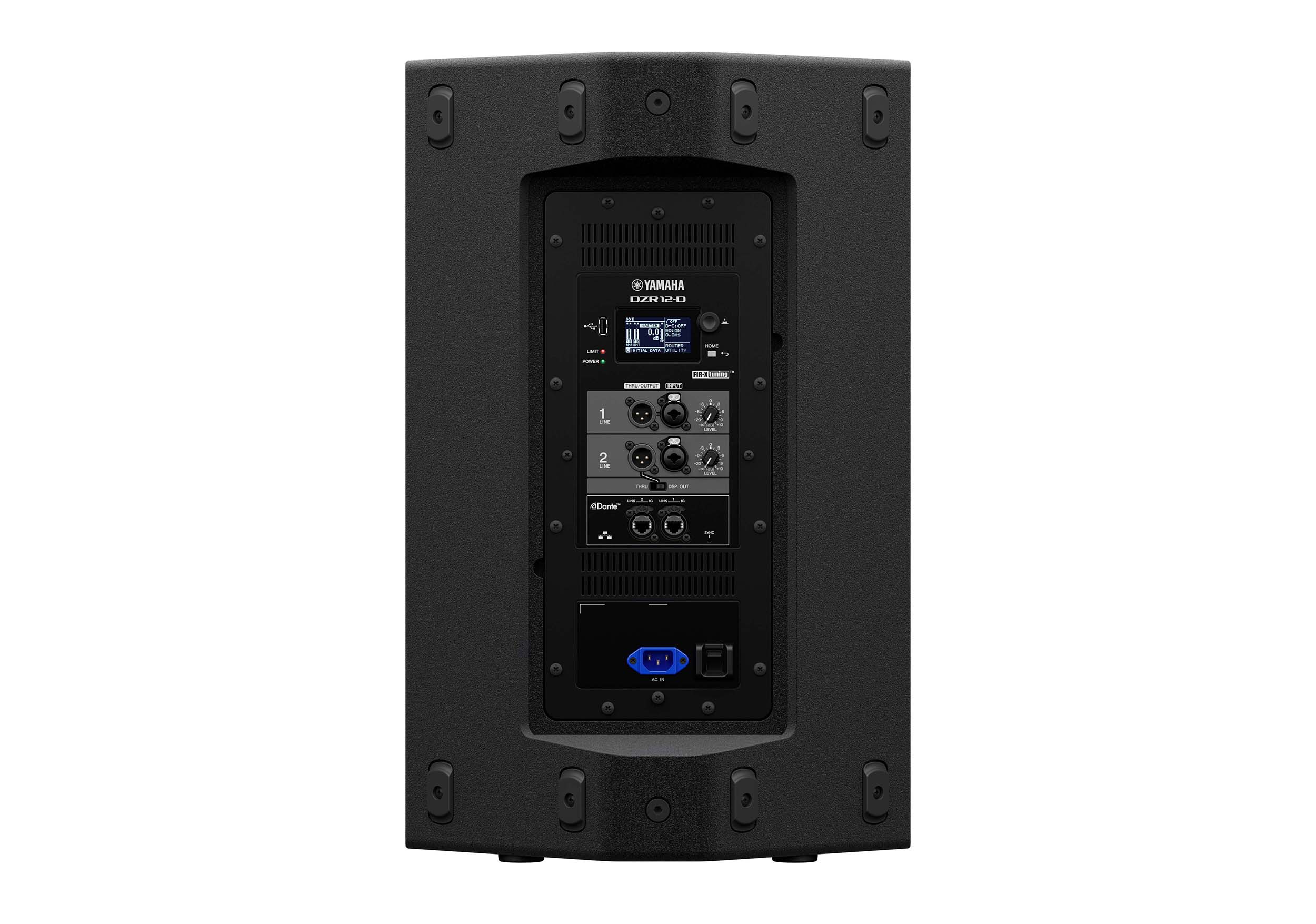 Yamaha DZR12-D 12" Two-Way Powered LoudSpeaker, Dante Equipped - Black by Yamaha