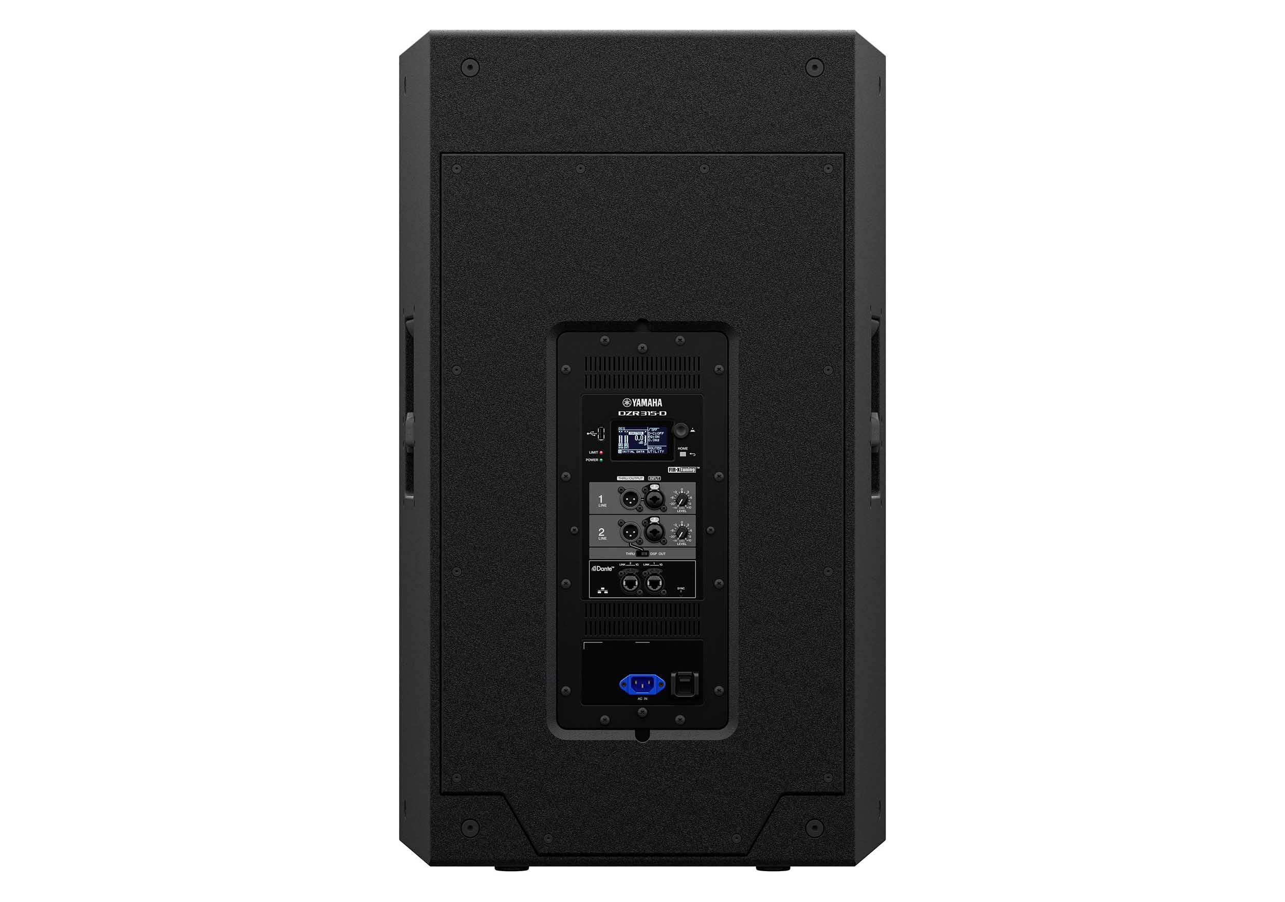 Yamaha DZR315-D 15" Three-Way Powered LoudSpeaker, Dante Equipped - Black by Yamaha