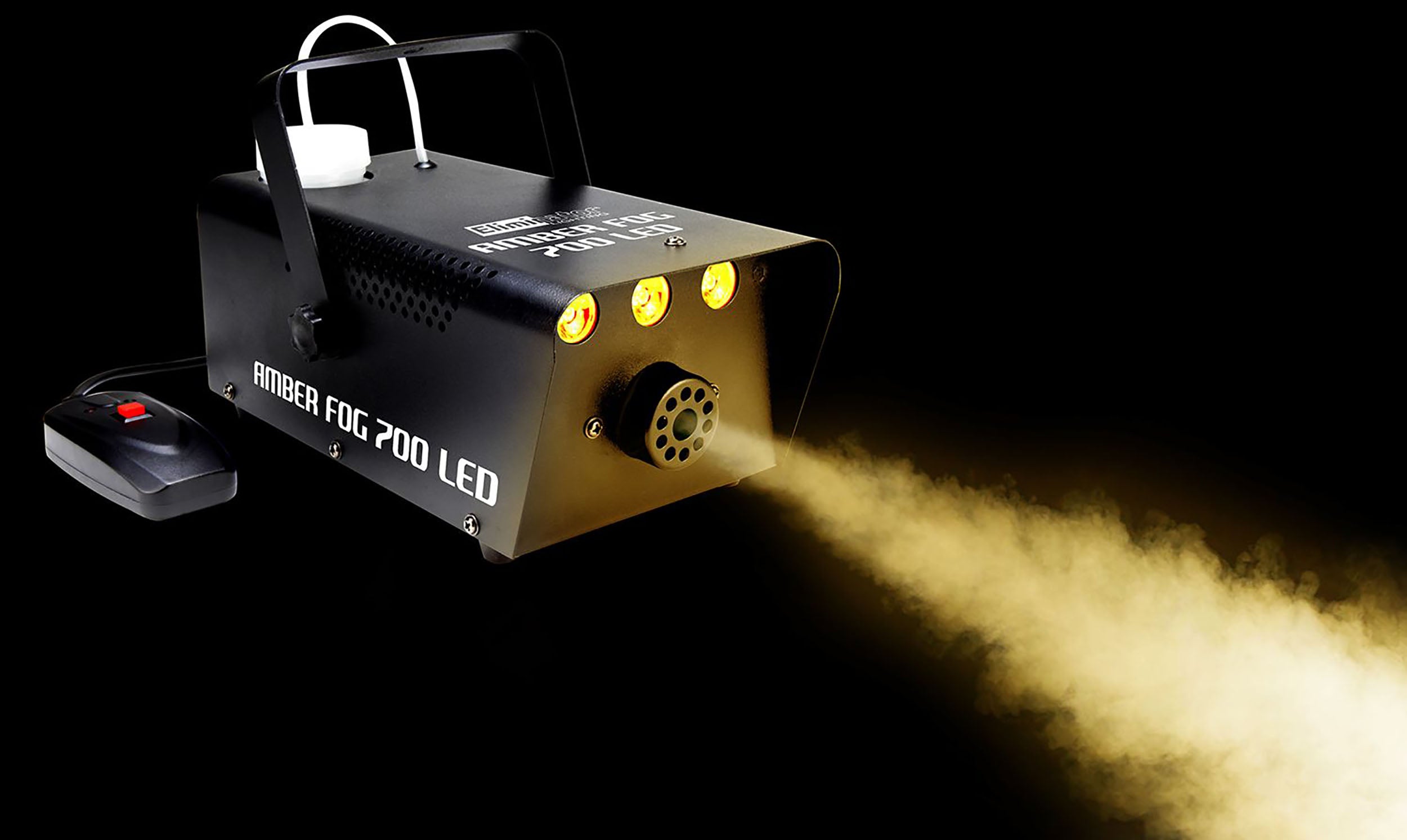 Eliminator Lighting Amber FOG 700 LED, Fog Machine with 3 Amber LEDs