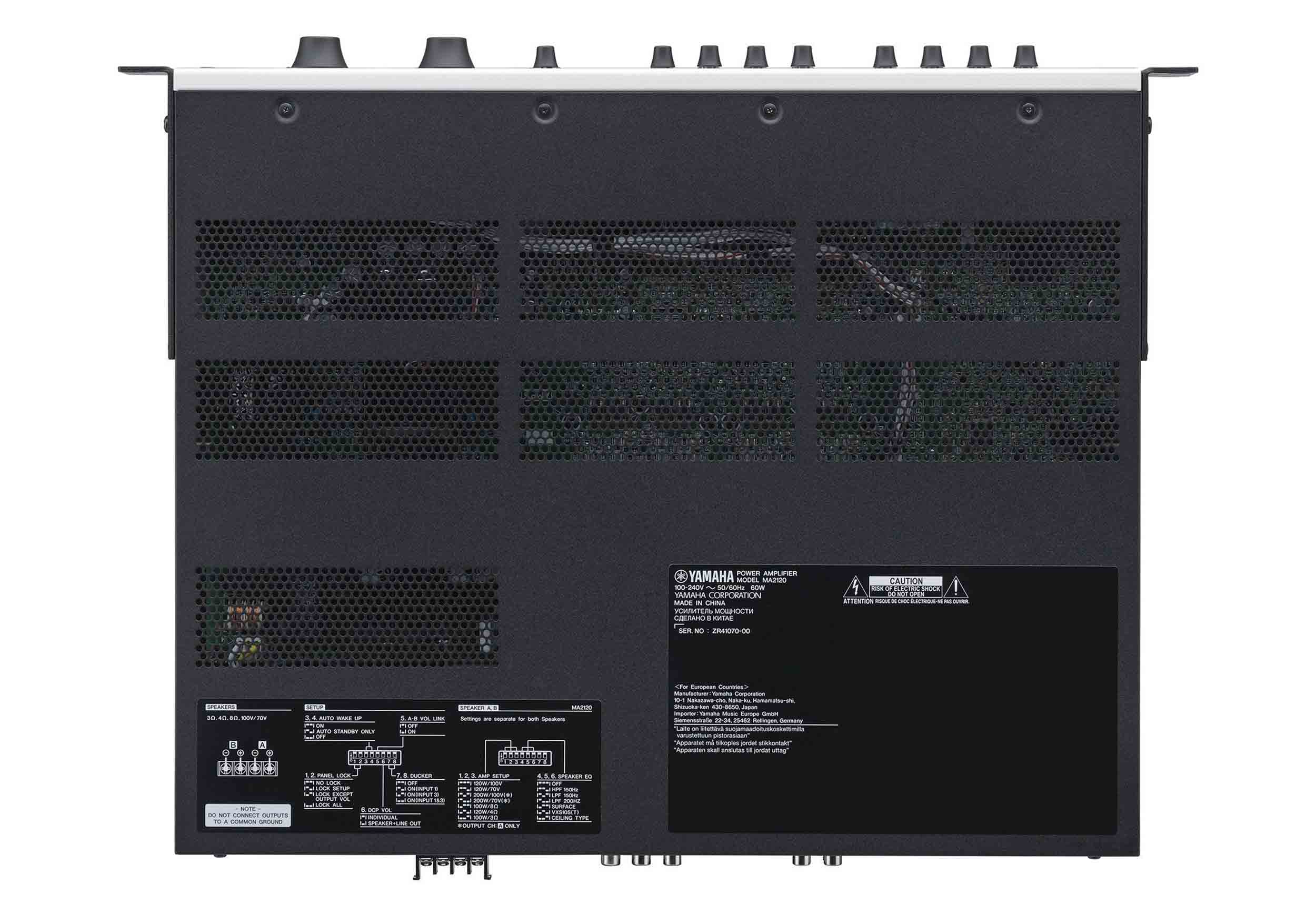 Yamaha MA2120 Lo-Z / Hi-Z Switchable Class-D Mixer Amplifier by Yamaha