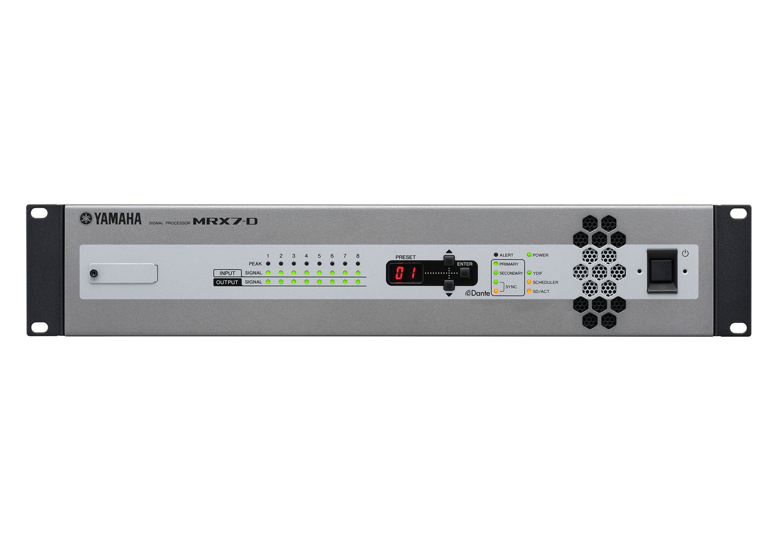 Yamaha MRX7-D Open Configurable DSP Dante Processor with 8 Mic/Line Inputs by Yamaha