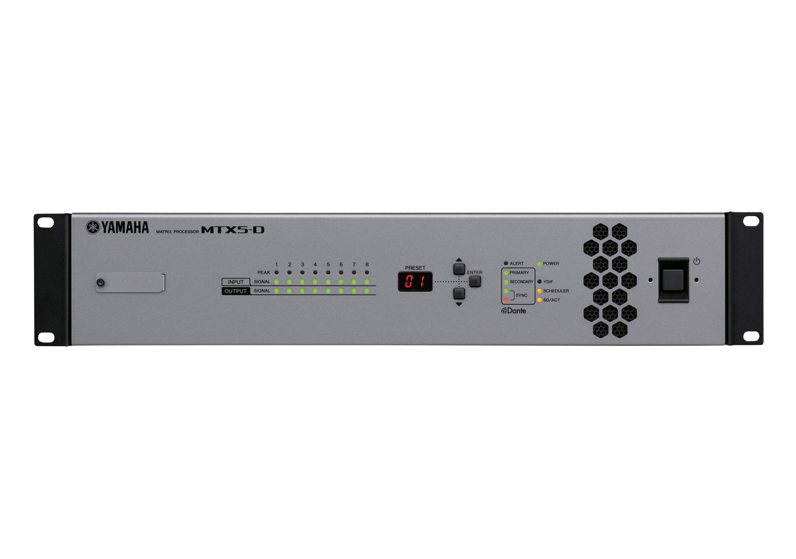 Yamaha MTX5-D 34×16 Zone Matrix Mixer and Signal Processor with Dante Digital I/O by Yamaha