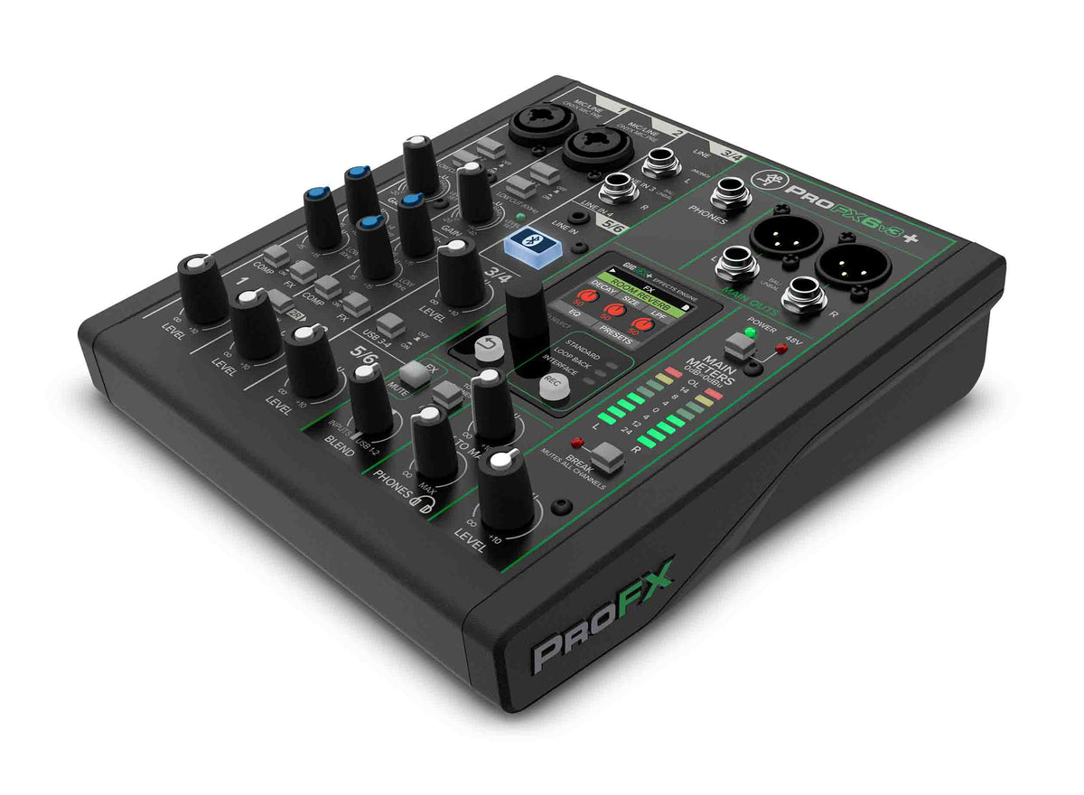 B-Stock: Mackie ProFX6v3+, 6-Channel Analog Mixer with Enhanced FX, USB Recording Modes and Bluetooth by Mackie