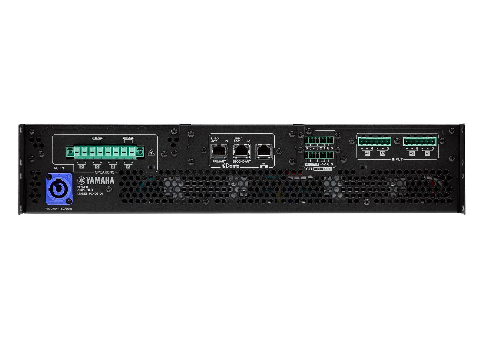 Yamaha PC406-DI Class-D Hi-Z Power Amplifier with Dante Input / Output by Yamaha
