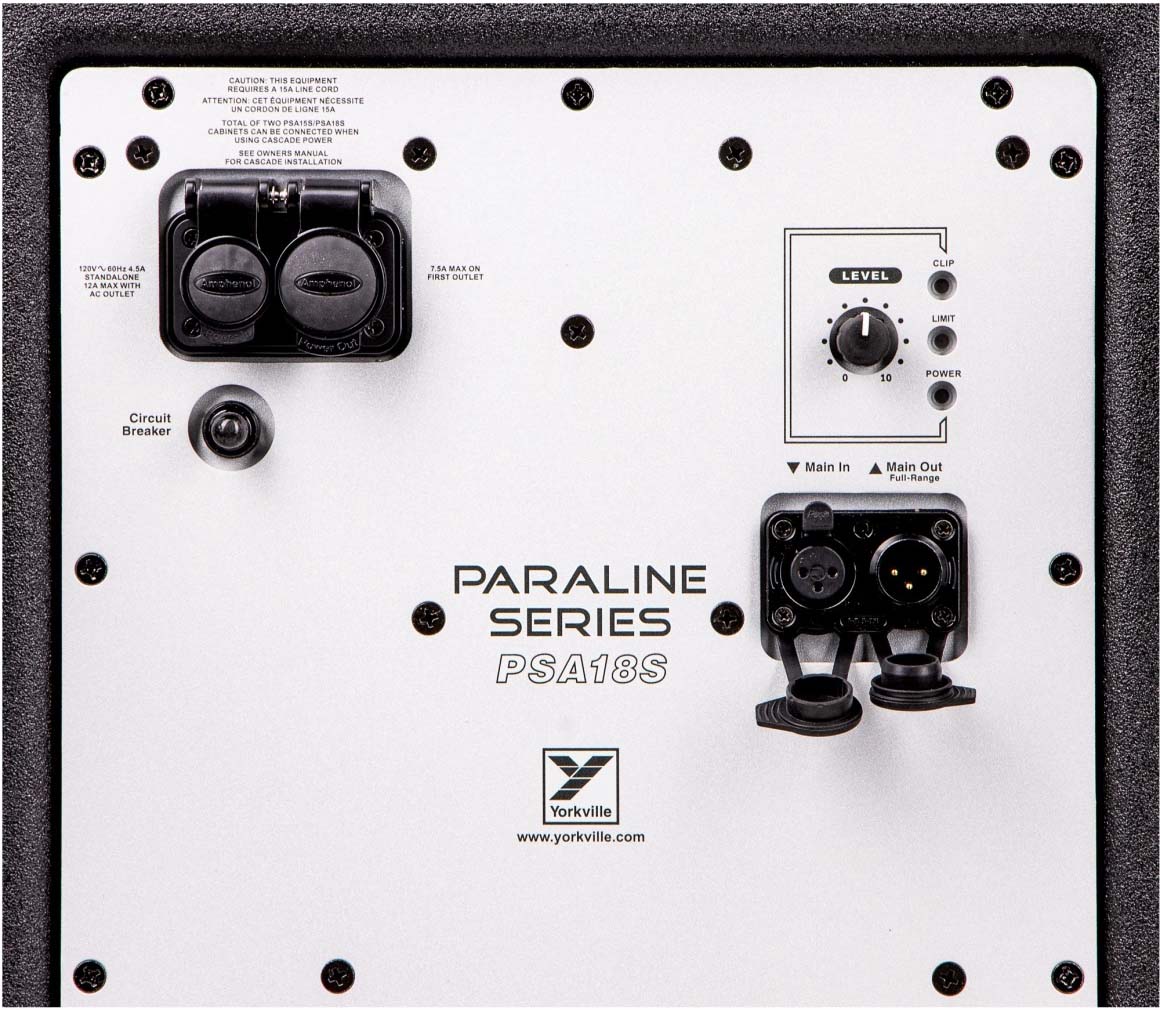 Yorkville Sound PSA18S Paraline 18" Powered Subwoofer by Yorkville