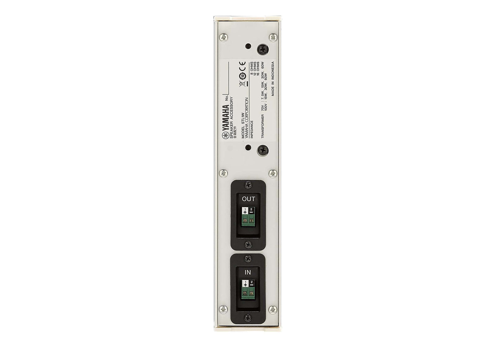 Yamaha ST-L1W 70V High Impedance Speaker Transformer - White by Yamaha
