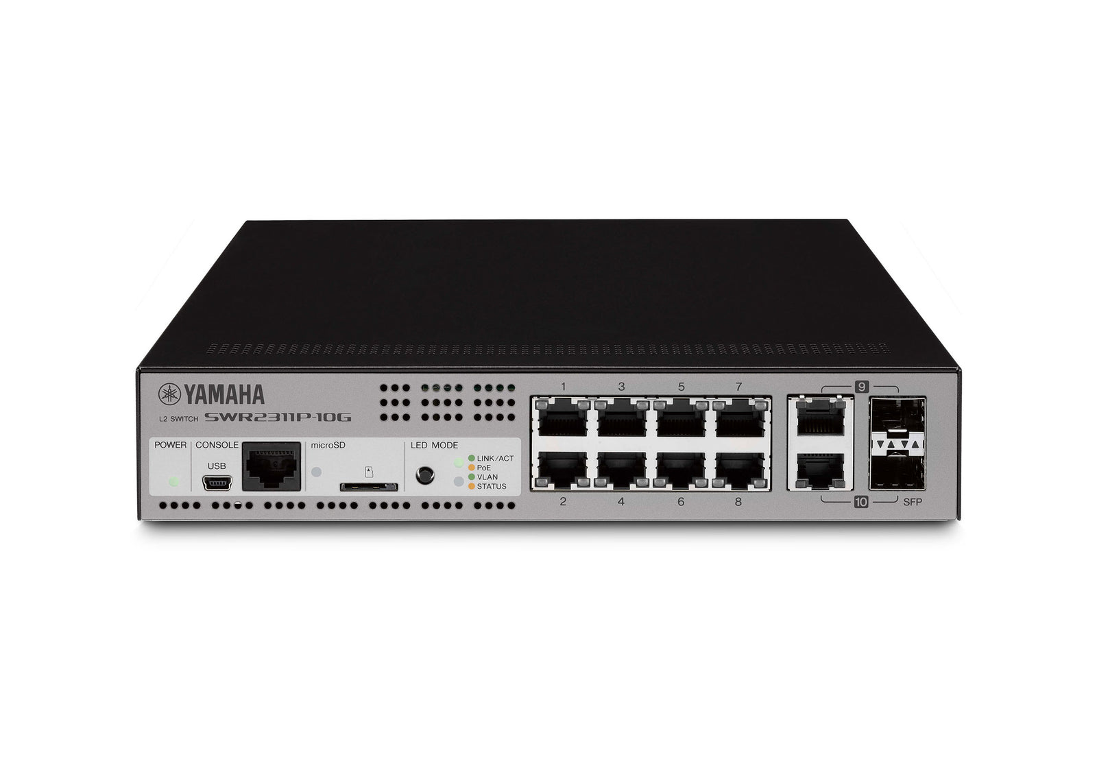 Yamaha SWR2311P-10G 10-Port Gigabit Managed Dante Switch with PoE+ by Yamaha
