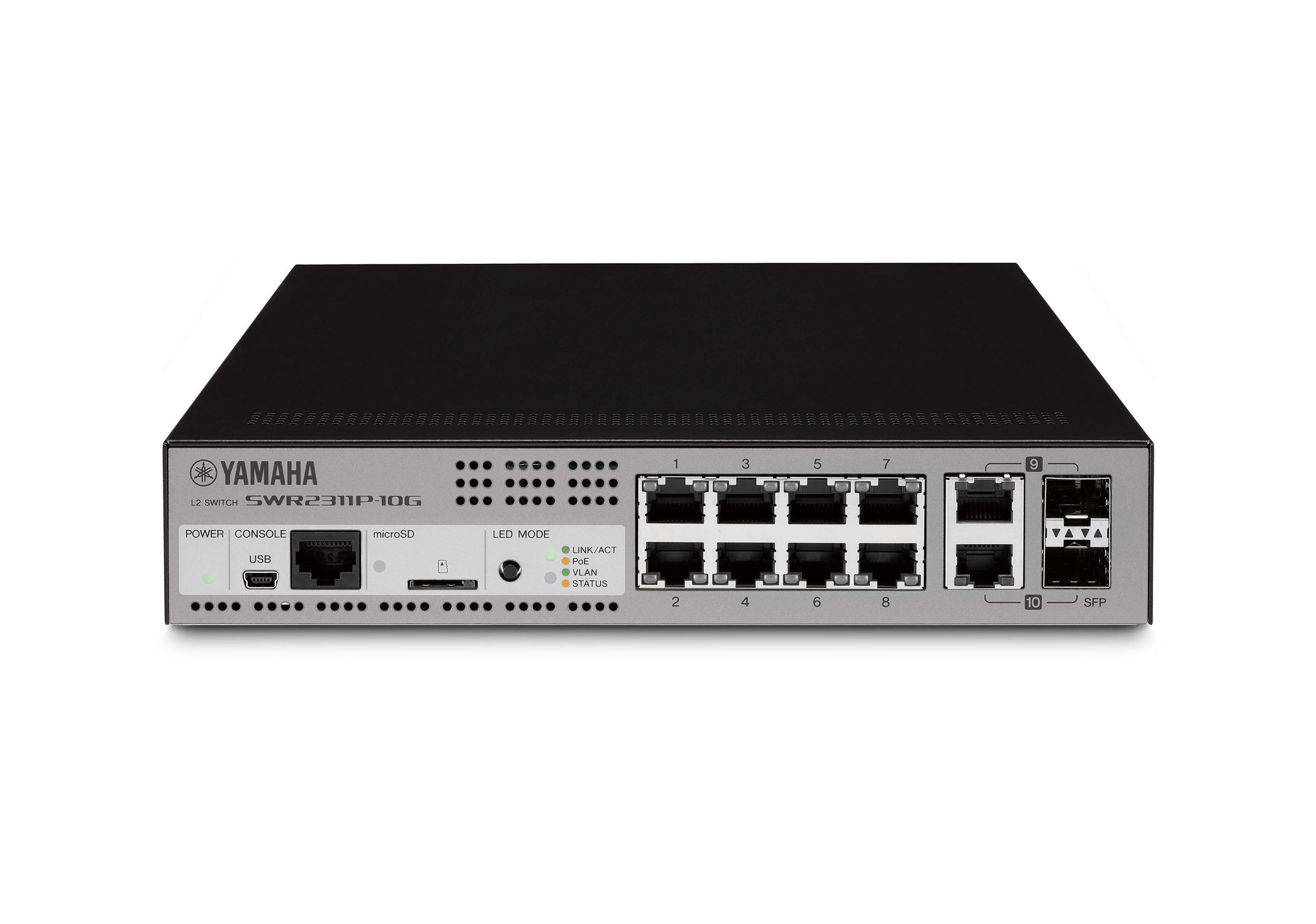 Yamaha SWR2311P-10G 10-Port Gigabit Managed Dante Switch with PoE+ by Yamaha