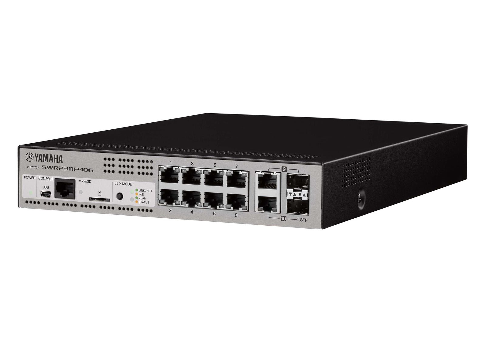Yamaha SWR2311P-10G 10-Port Gigabit Managed Dante Switch with PoE+ by Yamaha