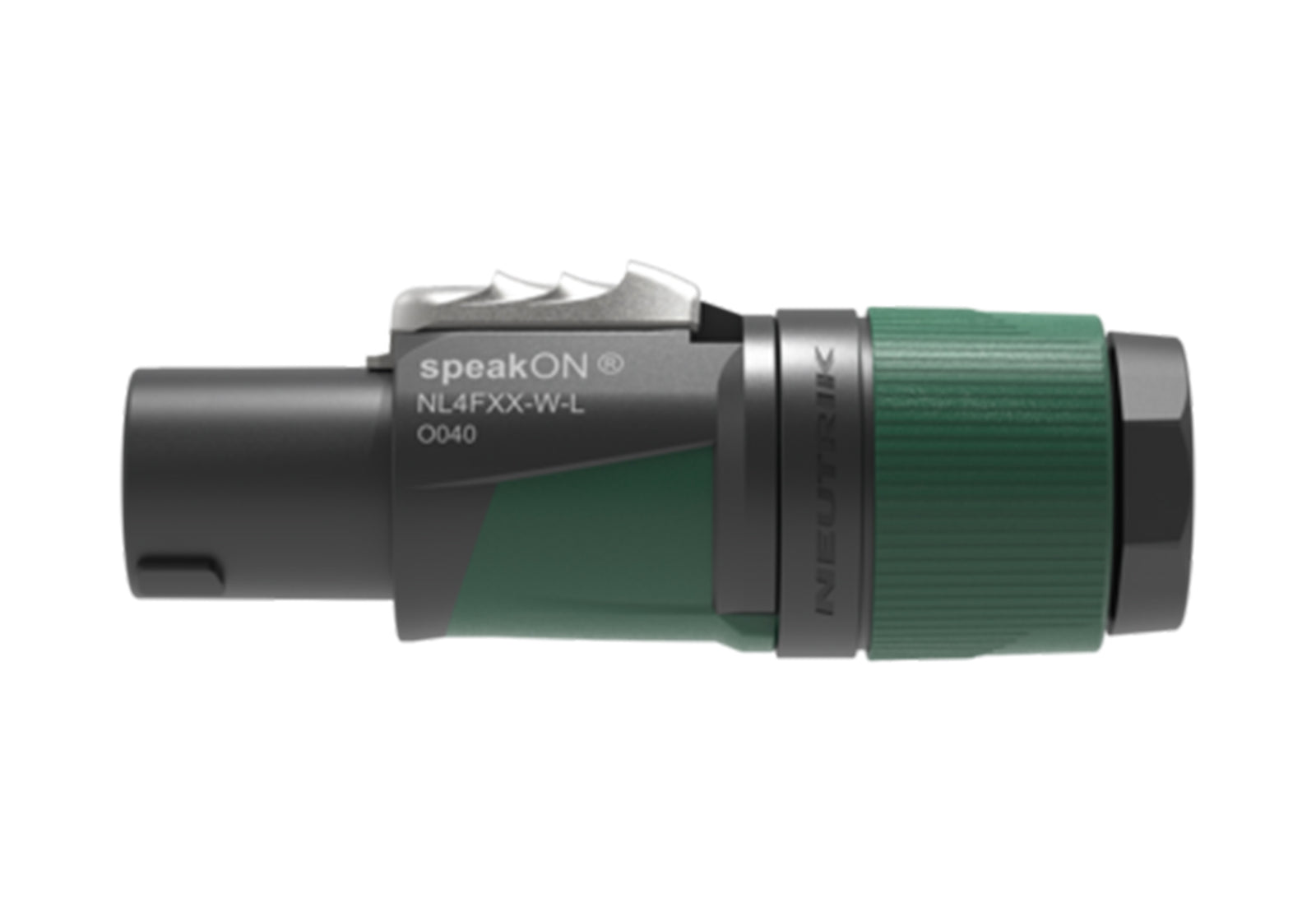 Neutrik NL4FXX-W-L speakON Cable Connector with Slip-Proof 2-Component Housing, Locking Bushing, and Strain Relief for Cables by Neutrik