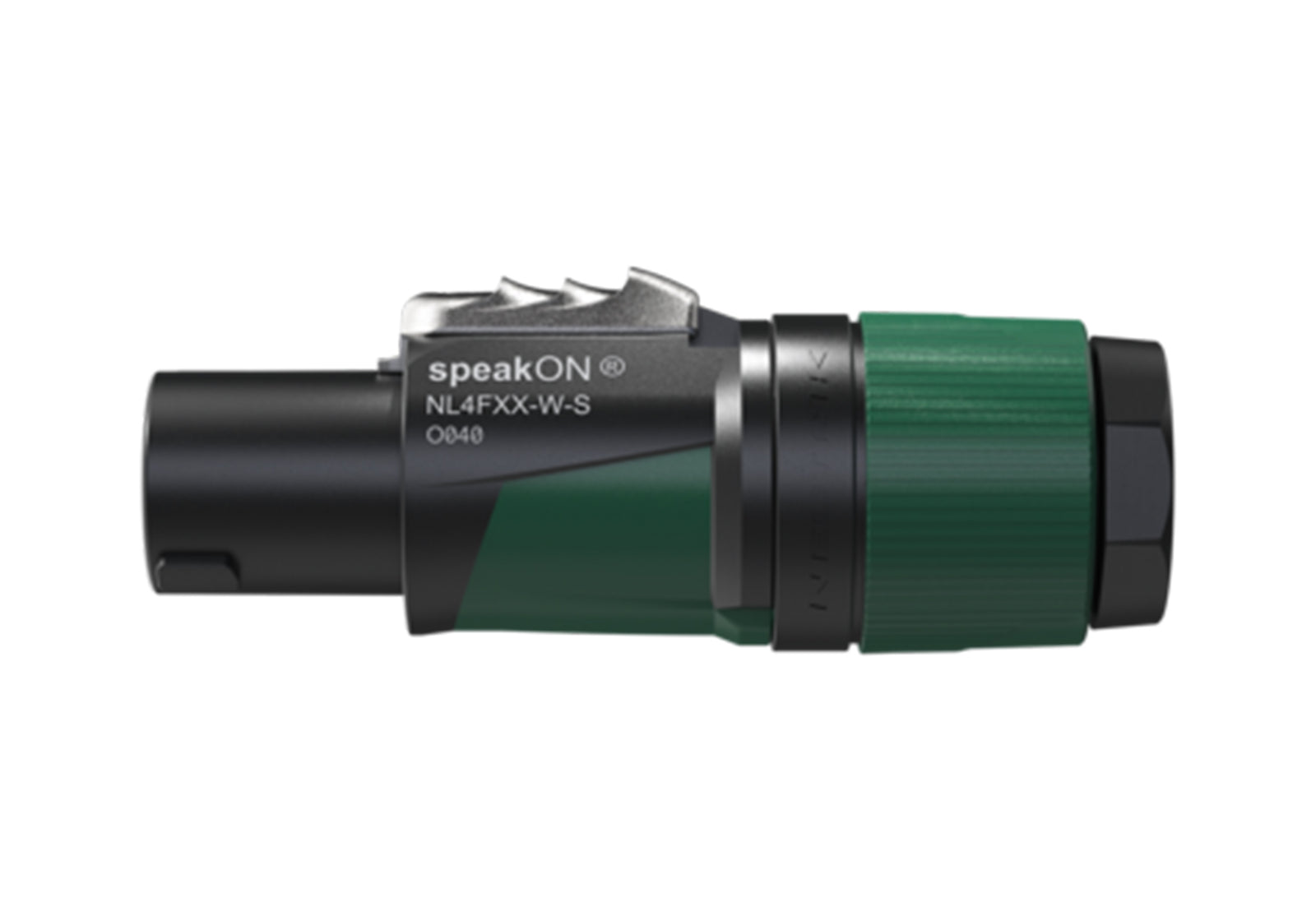 Neutrik NL4FXX-W-S 4-Pole speakON Connector - Professional Locking Cable End for 6-12mm Cables - Green by Neutrik
