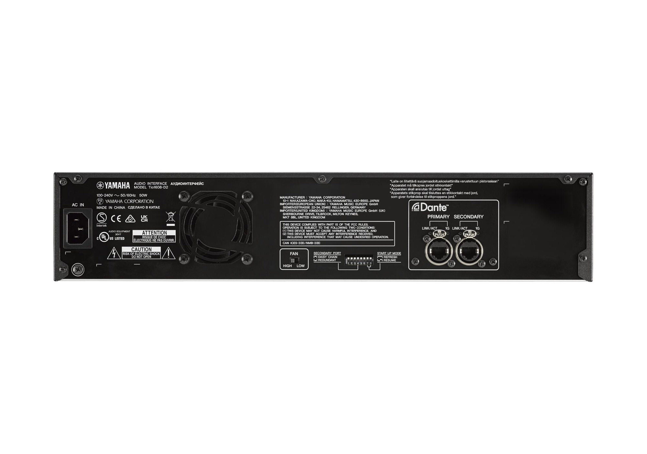 Yamaha TIO1608-D2 Dante Equipped Stagebox with 16 Inputs and 8 Outputs by Yamaha