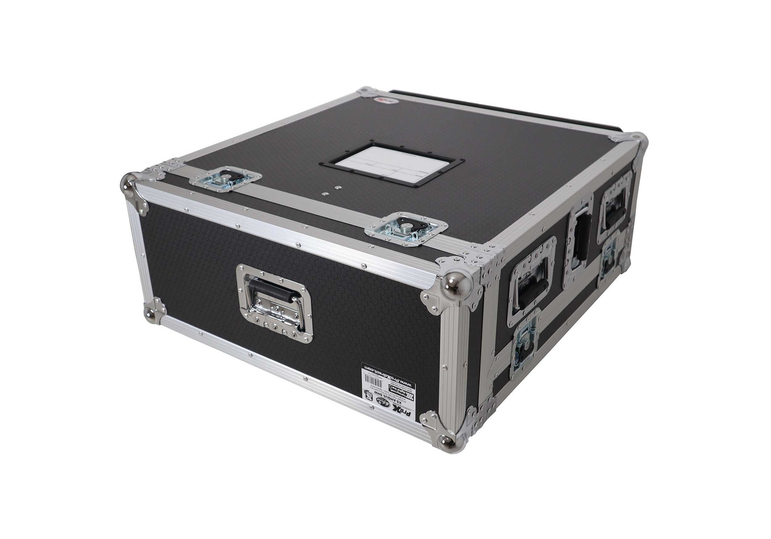 ProX XS-AHQU6DHW Digital Audio Mixer Flight Case for Allen & Heath QU6 Console with Doghouse Compartment and 4x Caster Wheels by ProX Cases