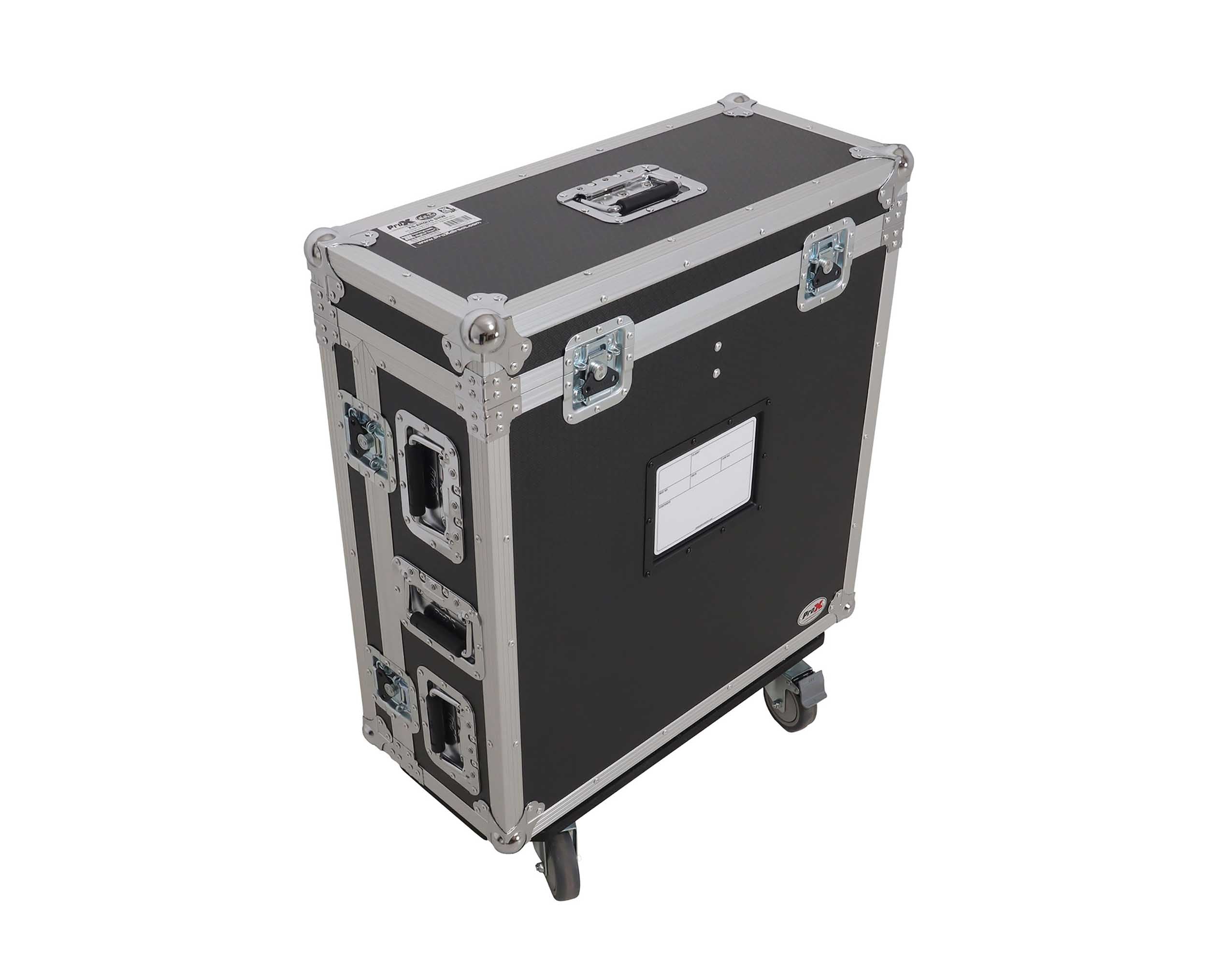ProX XS-AHQU6DHW Digital Audio Mixer Flight Case for Allen & Heath QU6 Console with Doghouse Compartment and 4x Caster Wheels by ProX Cases