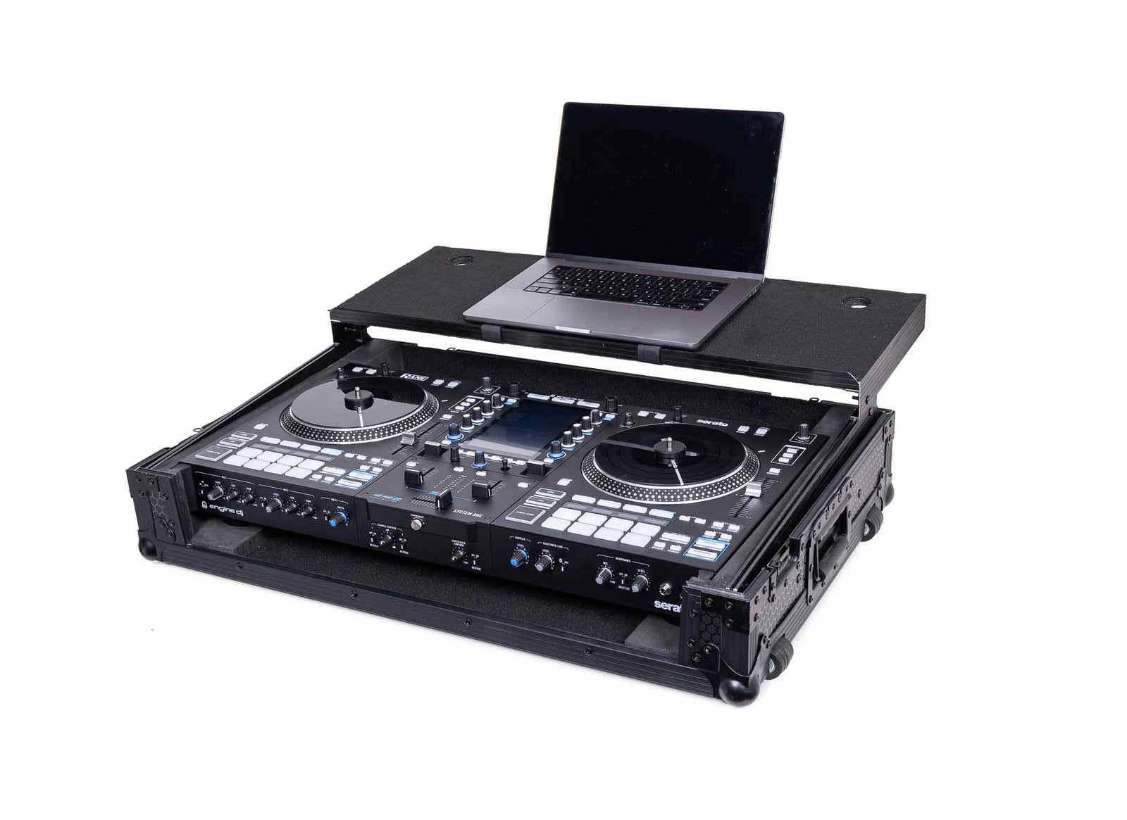 Headliner HL10027 Pitch Black Flight Case for Rane System One with Laptop Platform and Wheels by Headliner