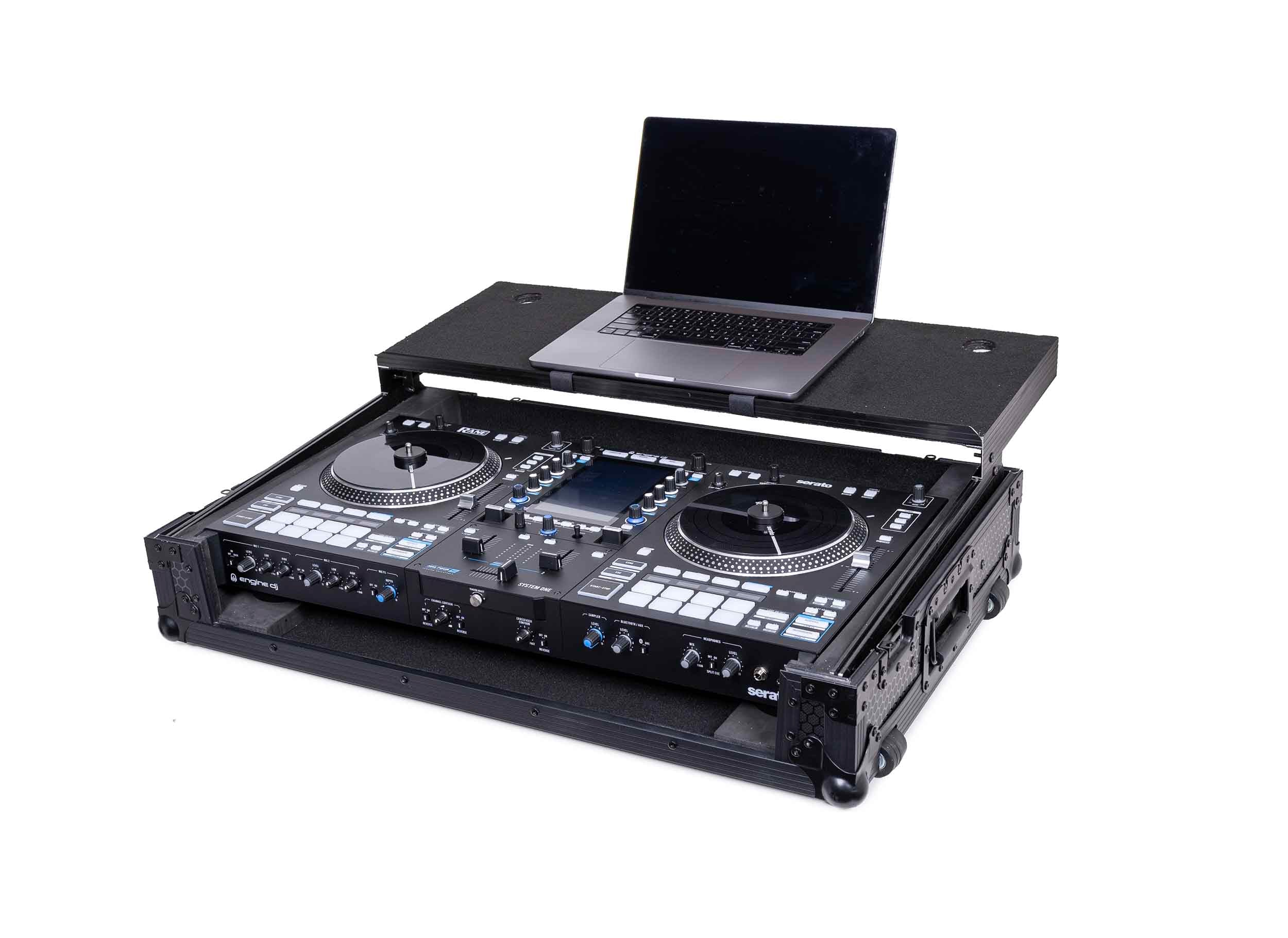 Headliner HL10027 Pitch Black Flight Case for Rane System One with Laptop Platform and Wheels by Headliner