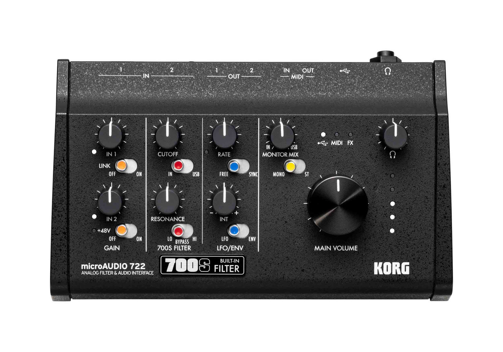 Korg microAUDIO 22, 2x2 USB-C Audio Interface with Analogue Filter by Korg