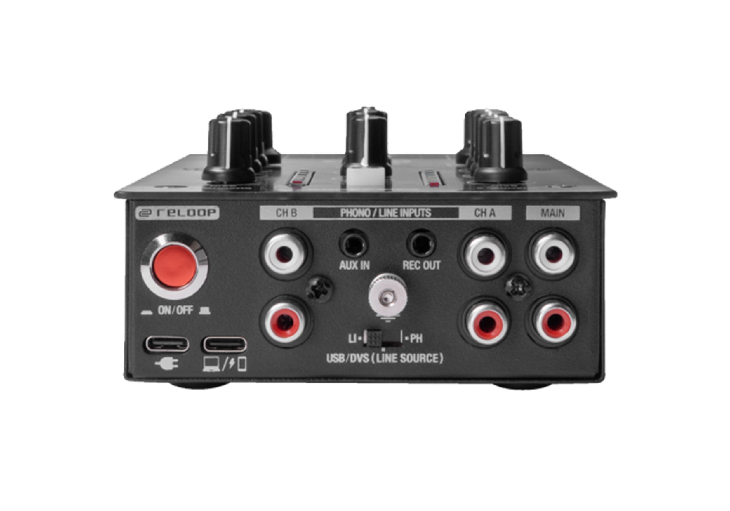 Reloop PTB-2 Portable and Compact 2+1-Channel DJ Mixer with Bluetooth Interface by Reloop
