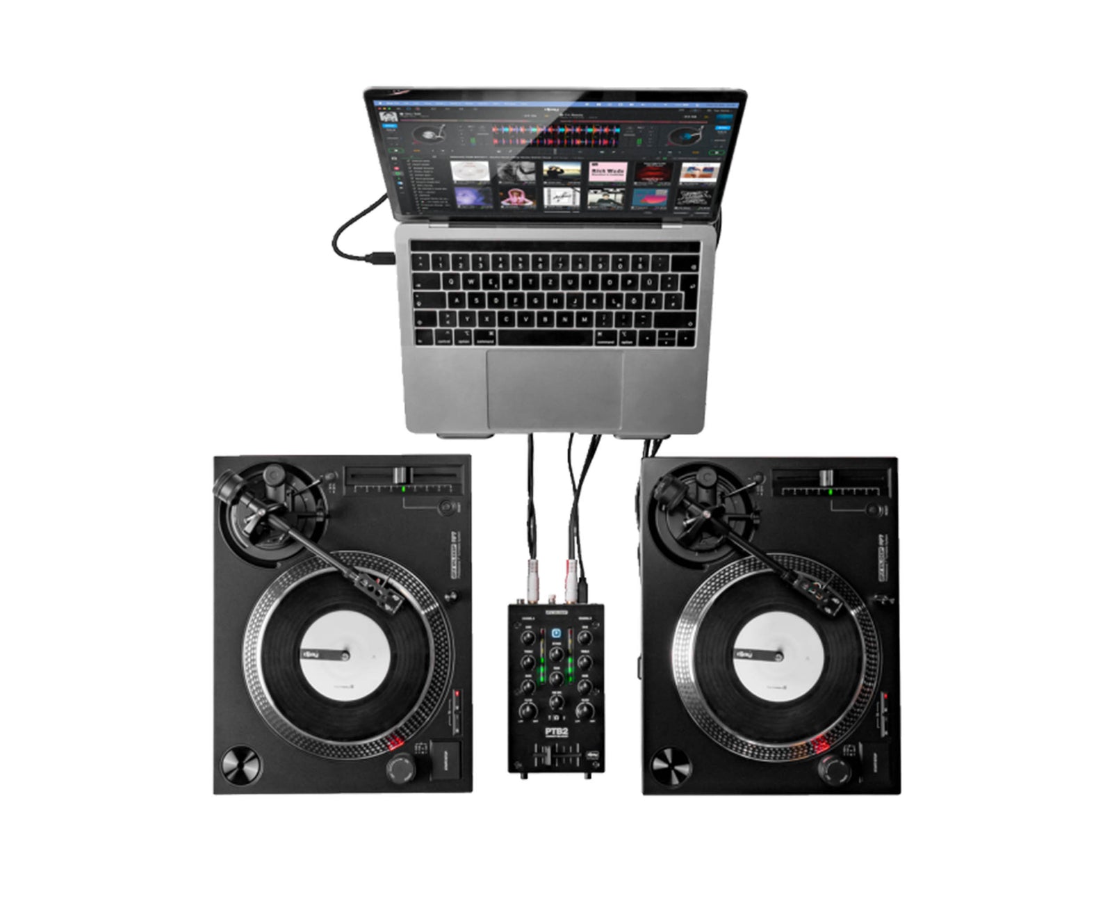 Reloop PTB-2 Portable and Compact 2+1-Channel DJ Mixer with Bluetooth Interface by Reloop